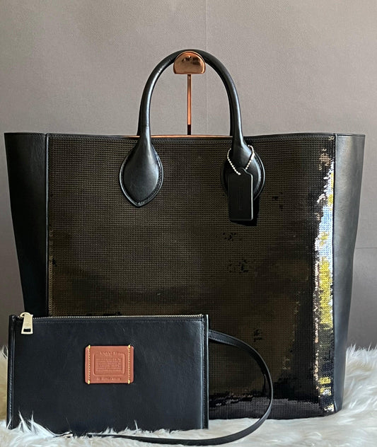 Coach Leo Tote 37 with Sequins