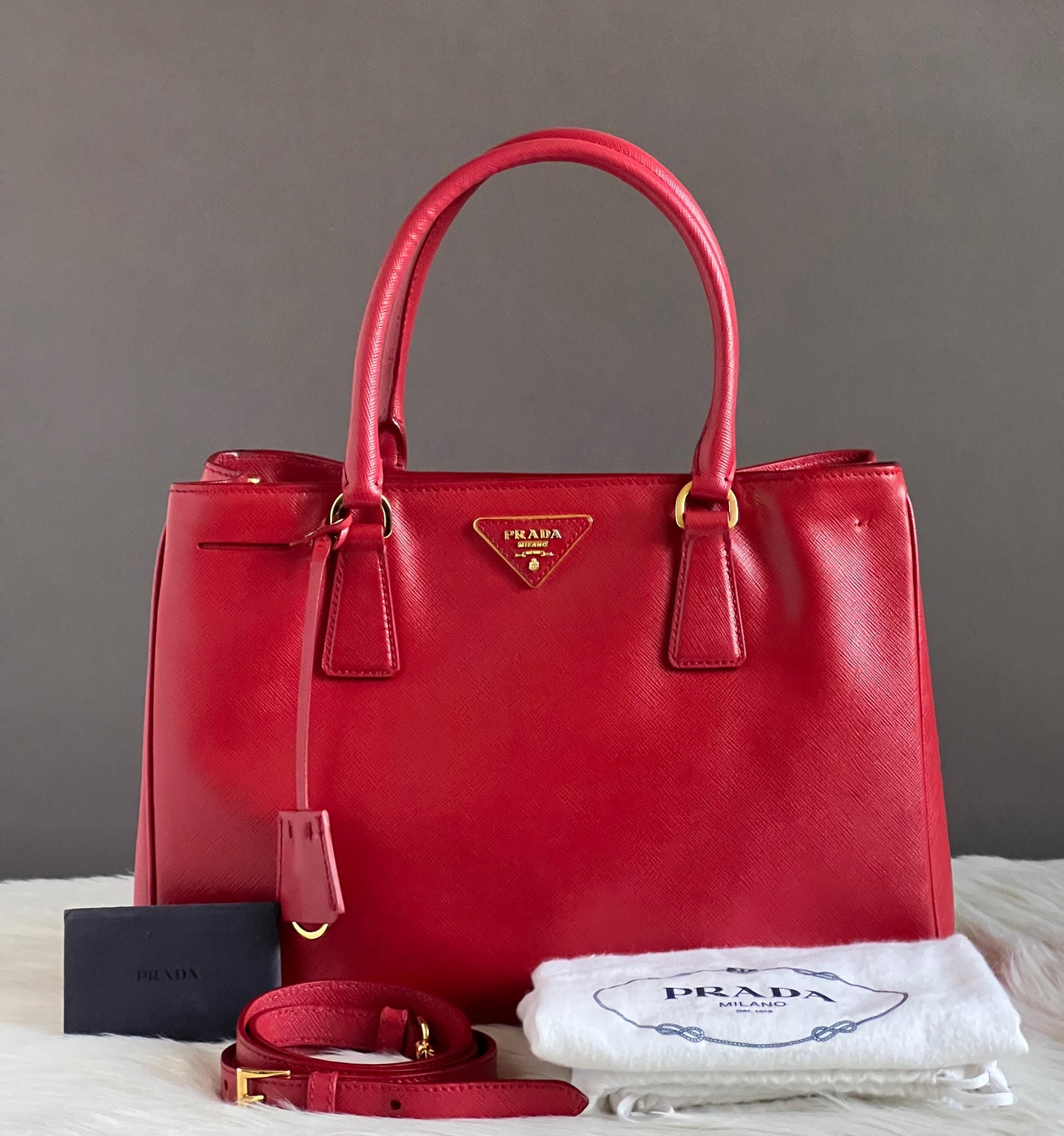 Prada Large Saffiano Lux Galleria Tote Bag