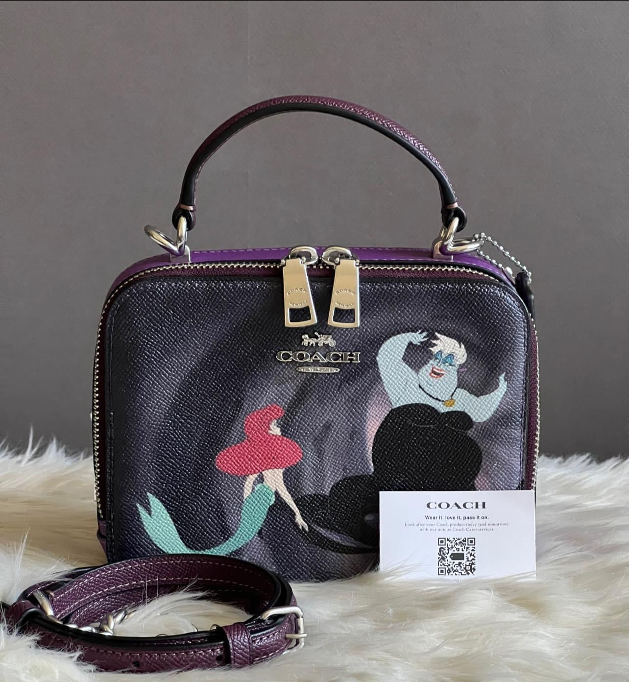 Disney X Coach Box Crossbody with Ursula Motif