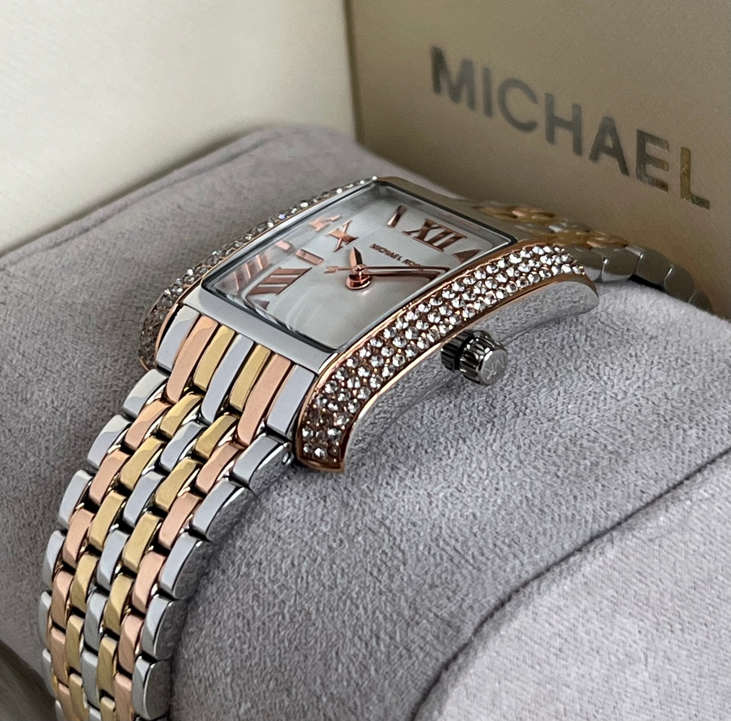 Michael Kors Women’s Emery Tri-Tone Stainless Watch