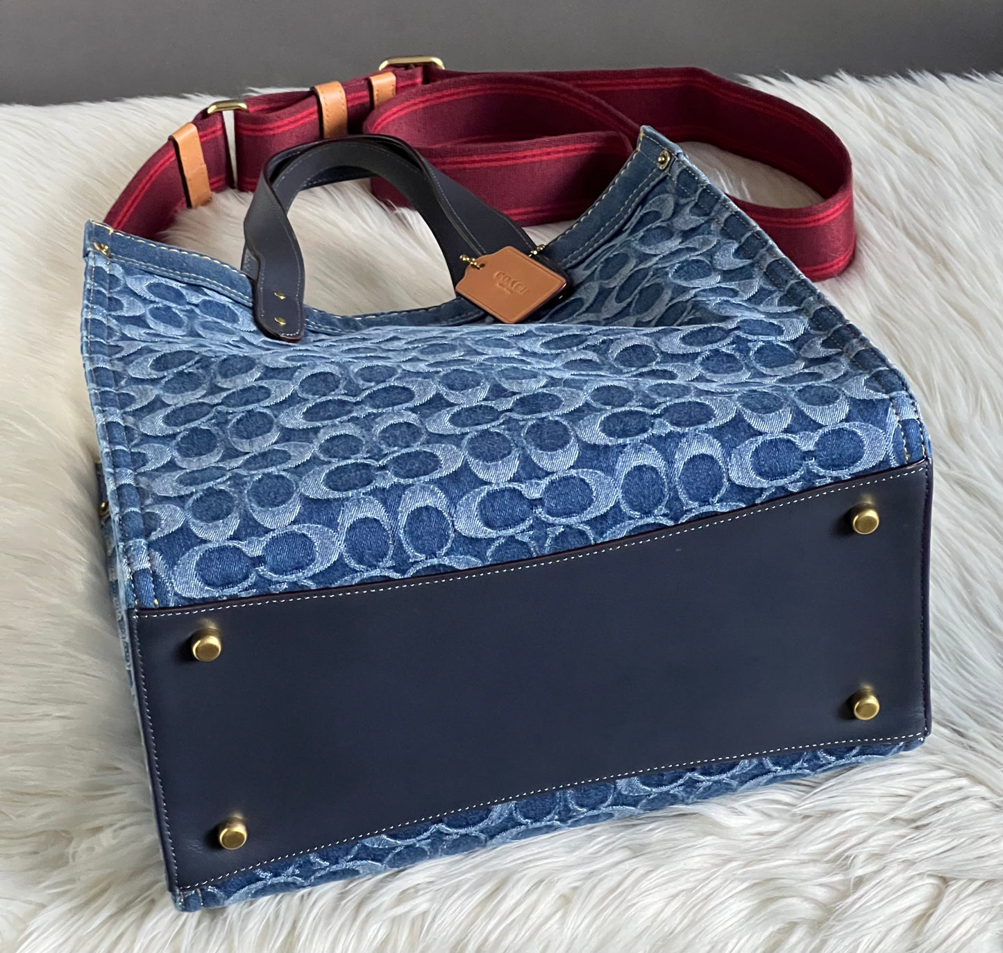 Coach Field Tote in Signature Denim