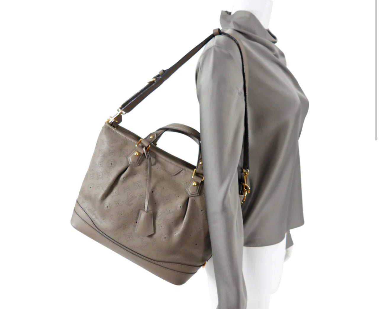 Louis Vuitton Taupe Poudre Mahina Stellar PM Bag