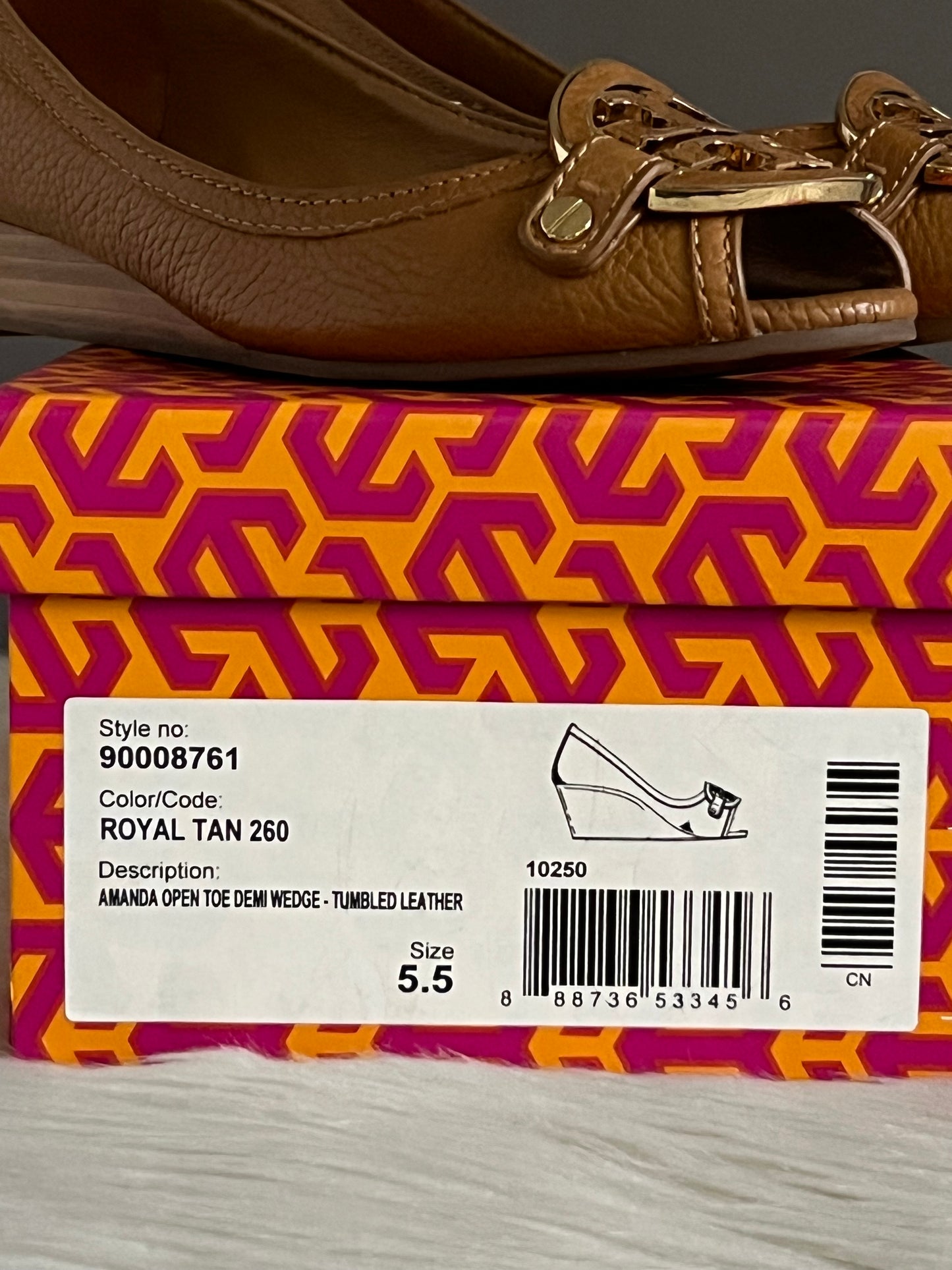 Tory Burch Amanda Open Toe Demi Wedge Sandals