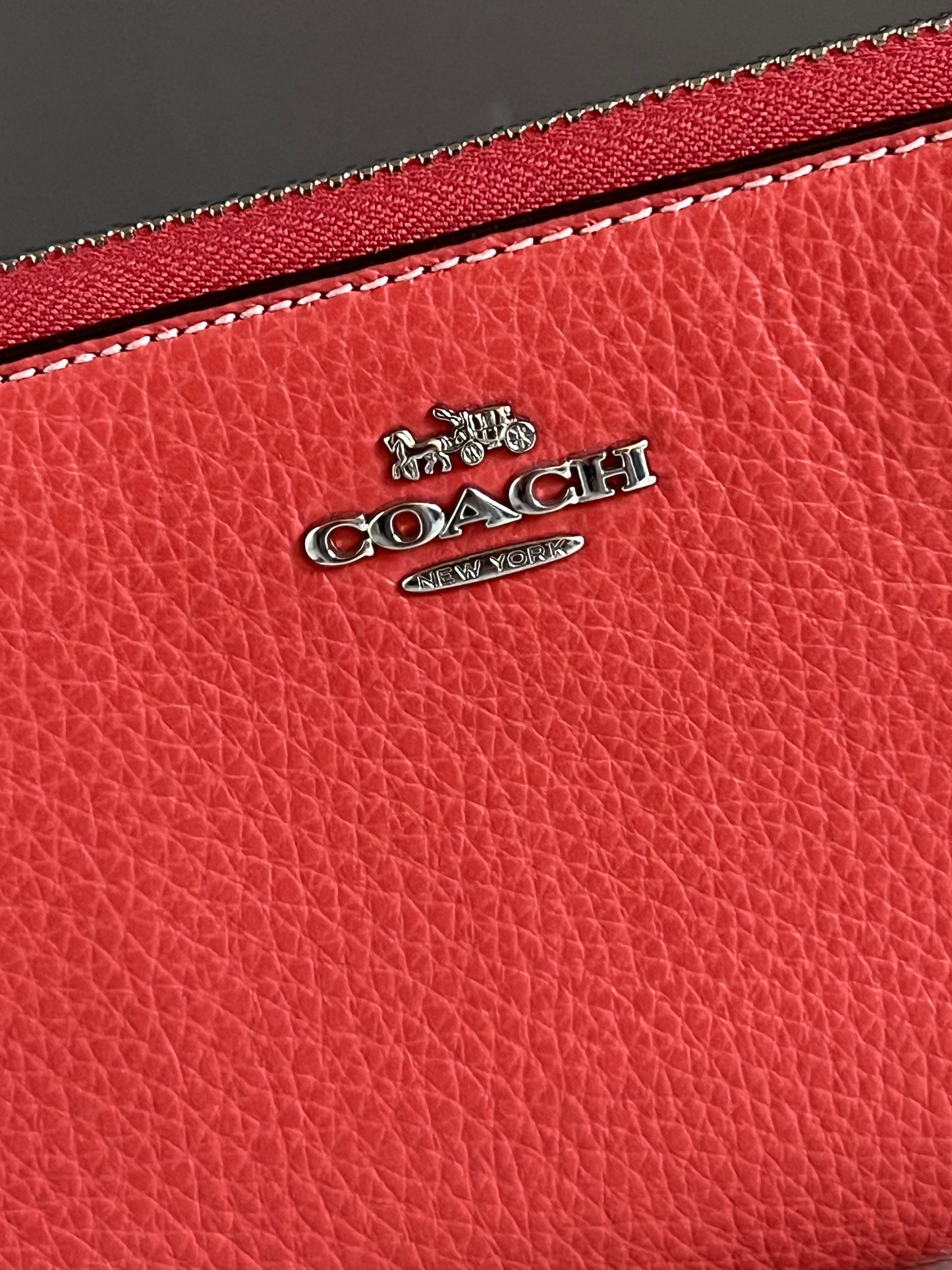 Coach Long Zip Around Wallet In Signature Canvas