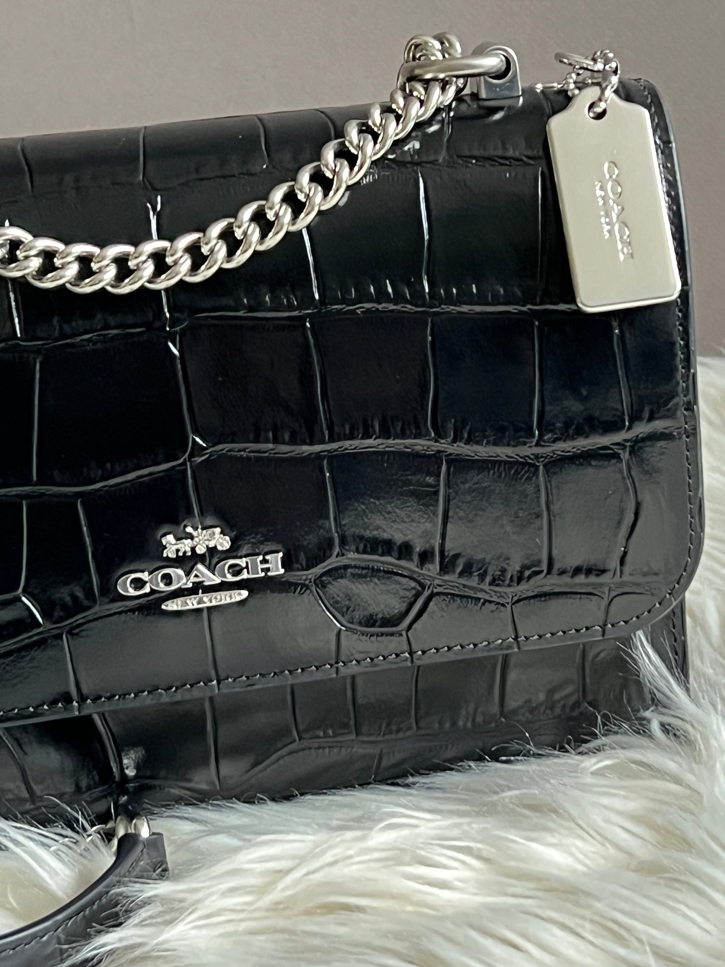 Coach Klare Crossbody Bag In Croc Embossed Leather