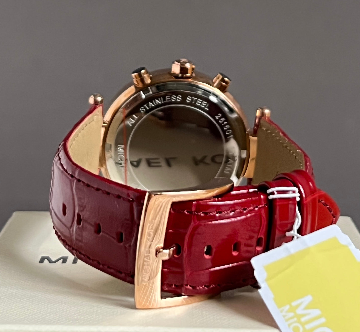 Michael Kors Parker Rose Gold Leather Watch