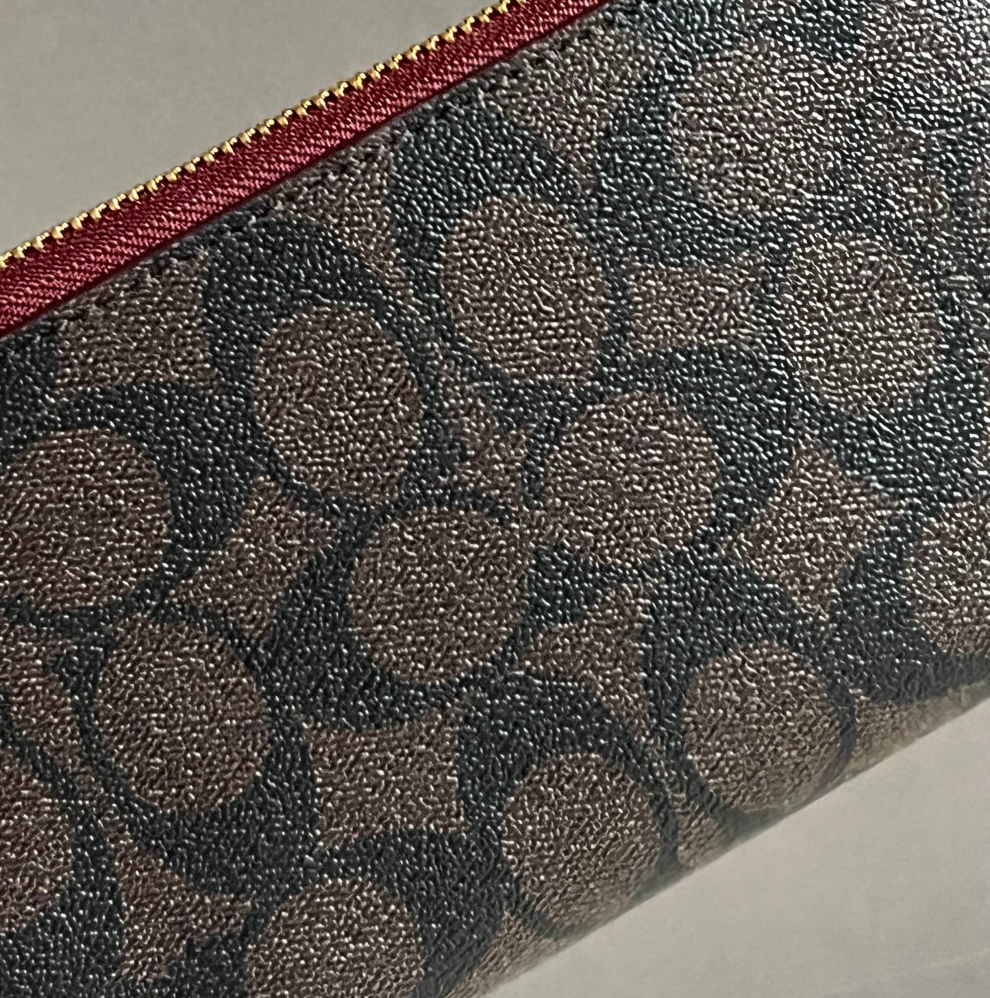 Coach Long Zip Around Wallet In Signature