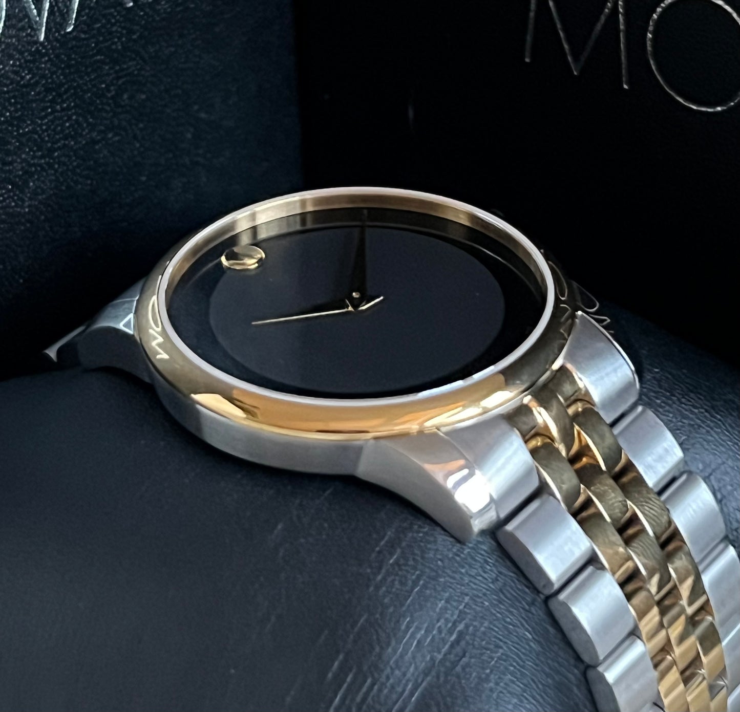 Movado Men’s Museum Black Dial Two-Tone Watch