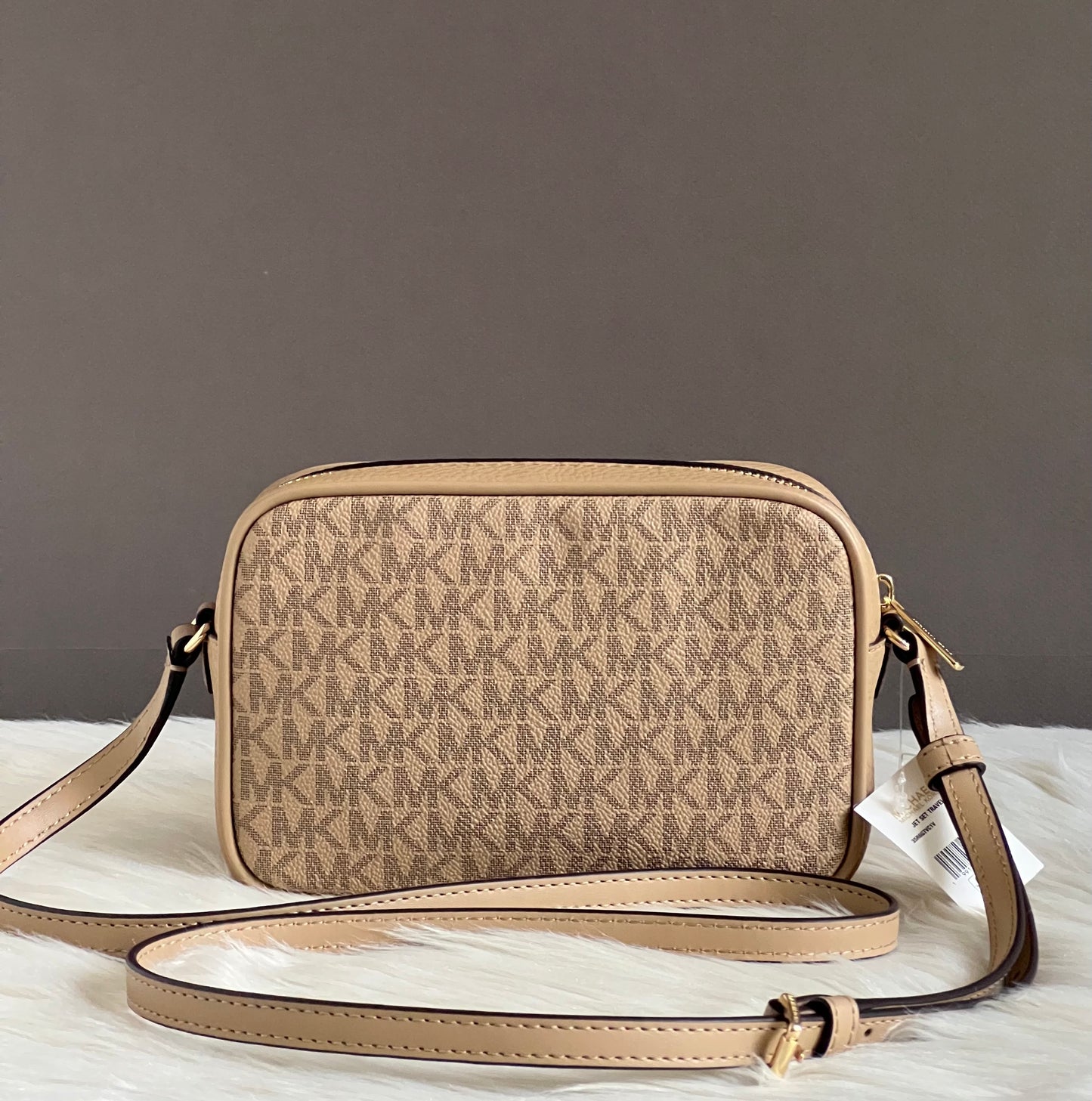 Michael Kors Jet Set Small Signature Logo Camera Crossbody Bag