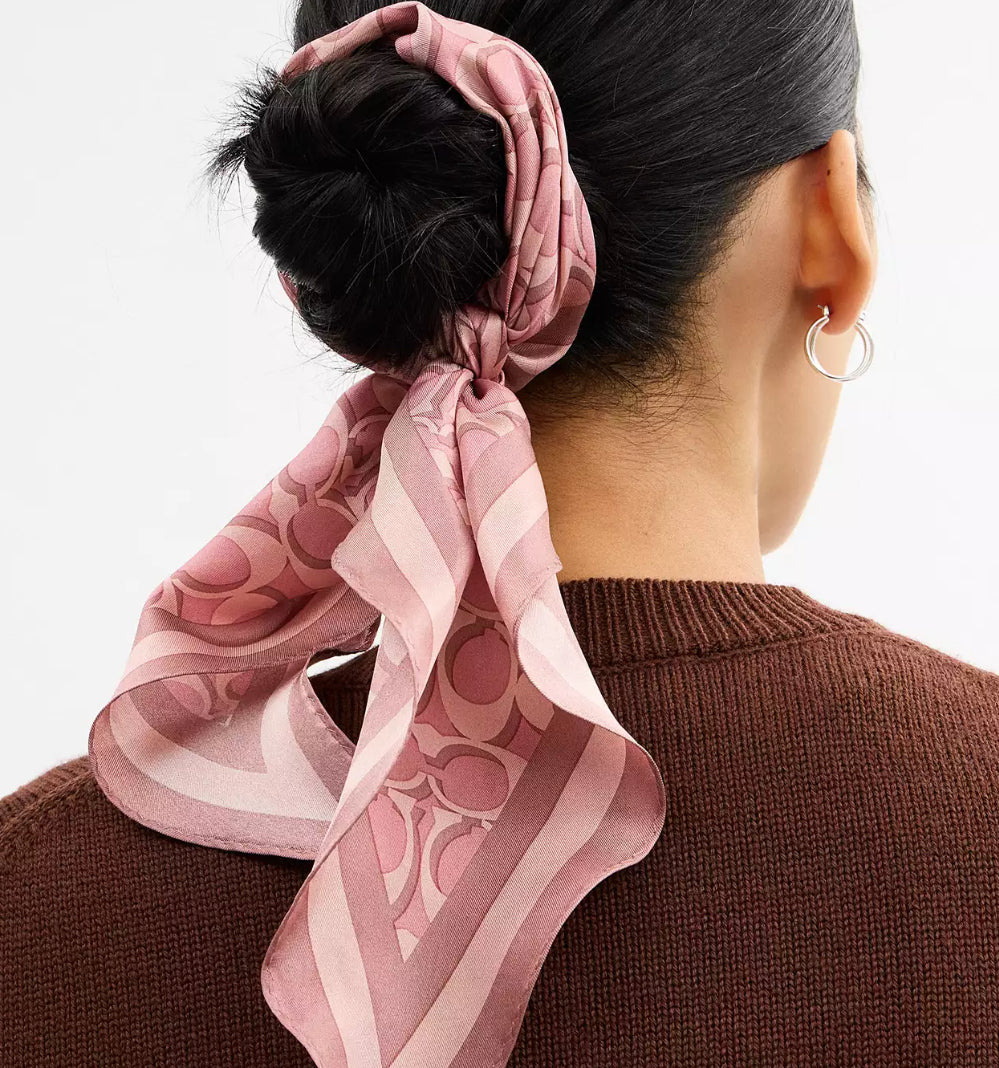 Coach Signature Silk Diamond Scarf