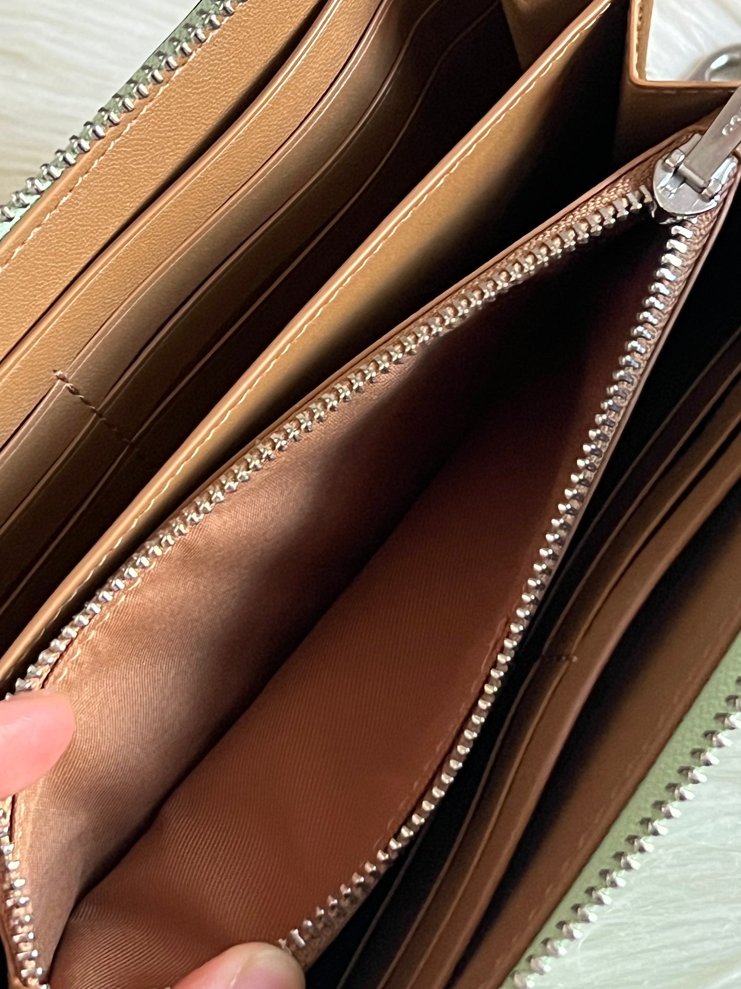 Coach Pebble Leather Zip Around Wallet