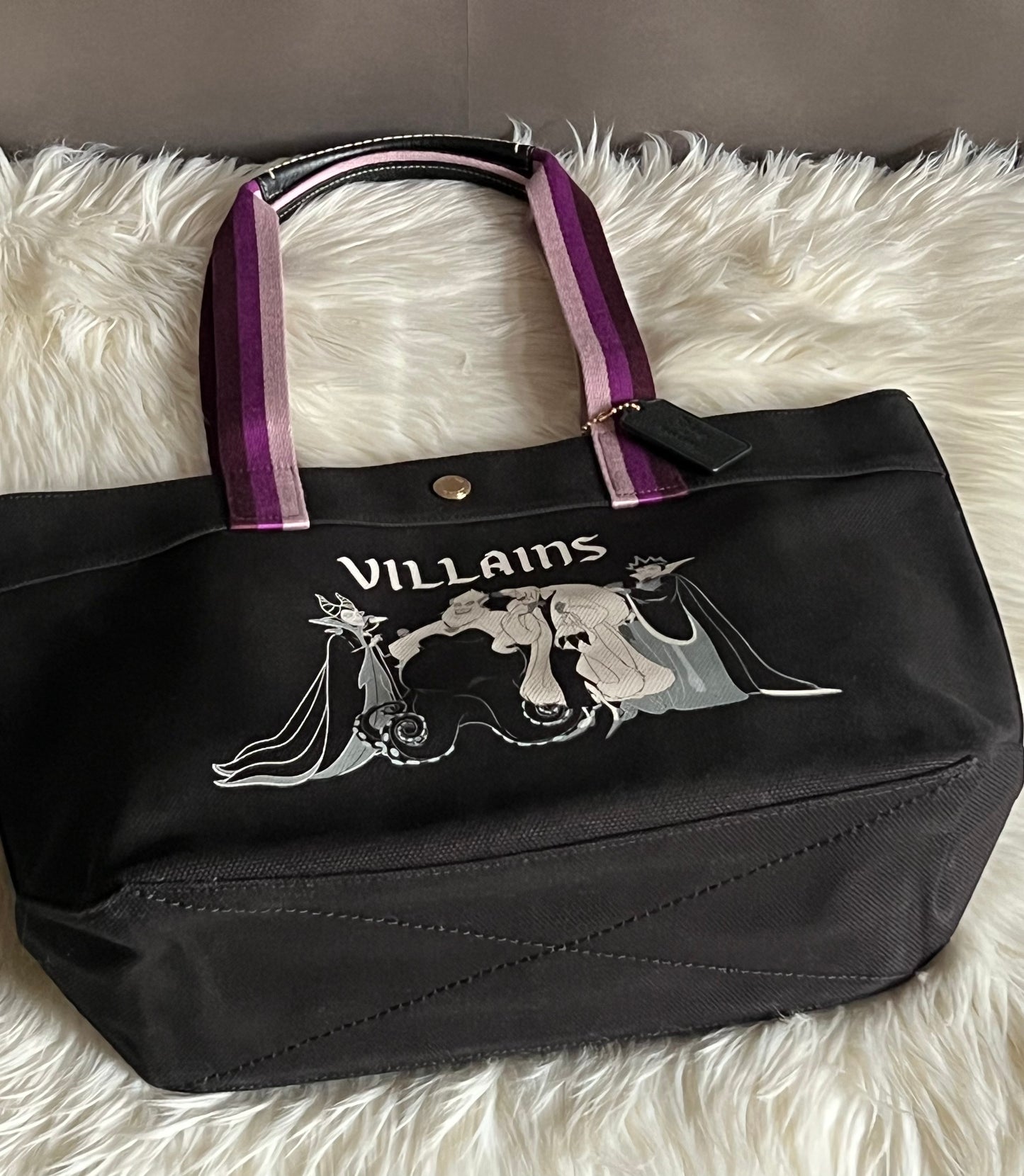 Disney X Coach Tote with Villains Motif