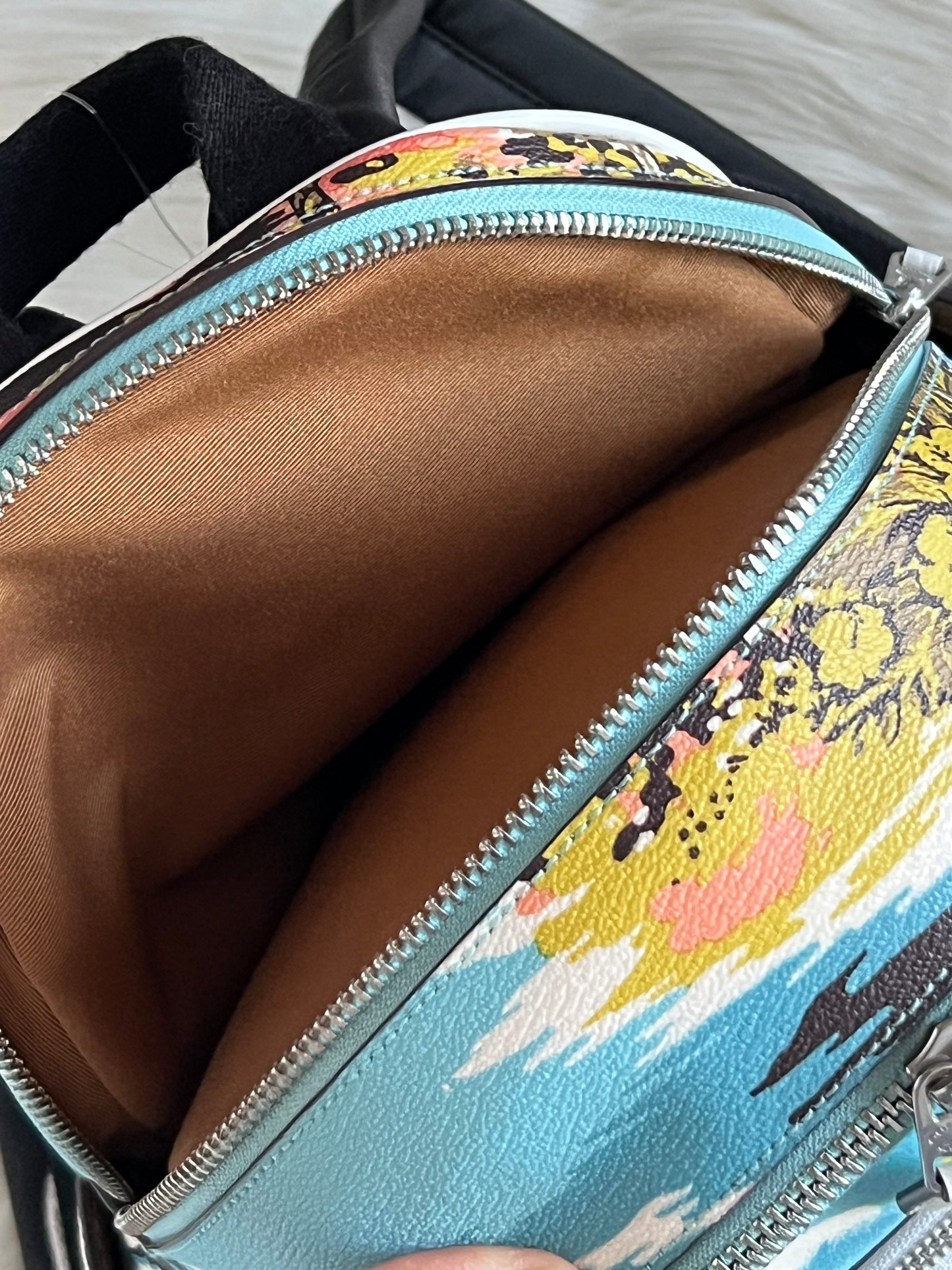Coach Mini Court Backpack With Hawaiian Print