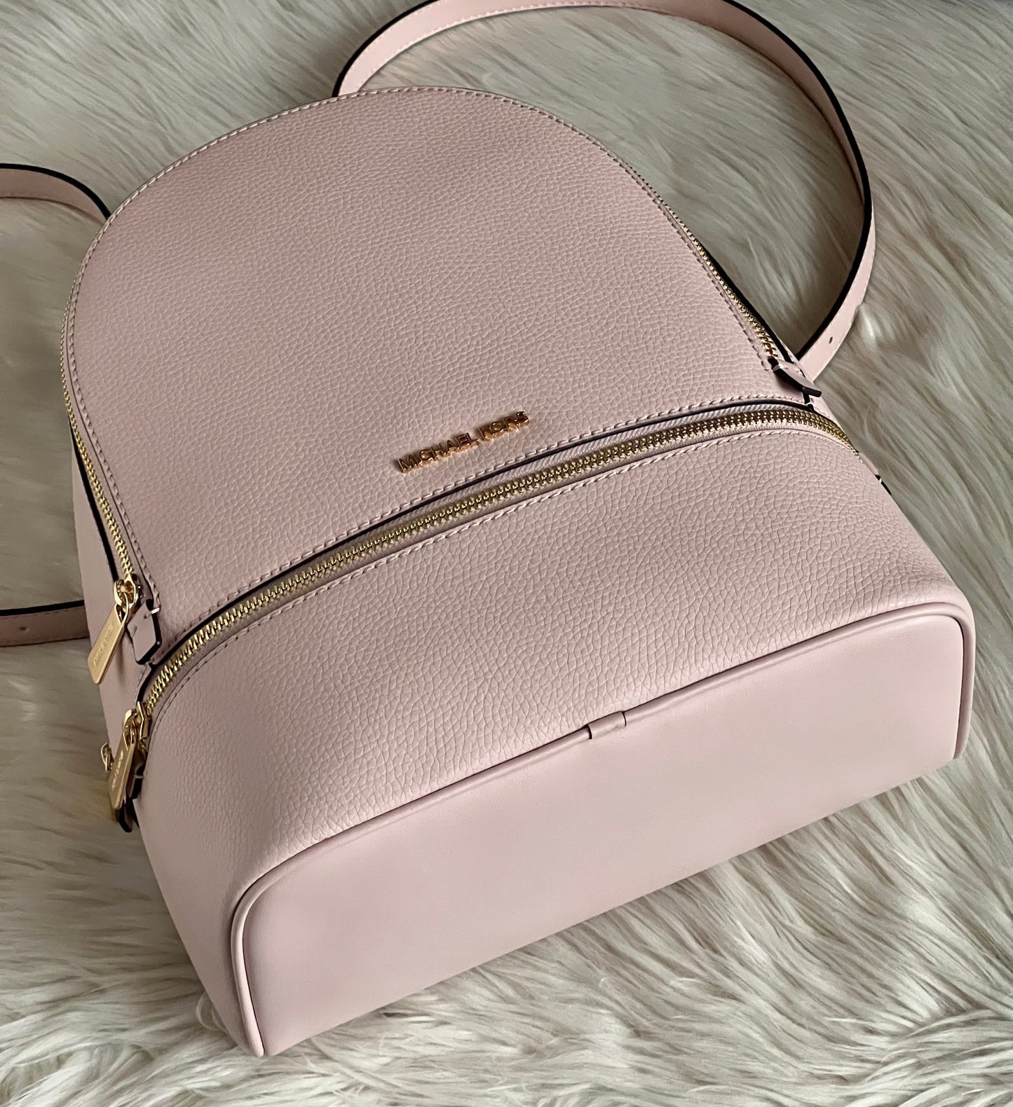 Michael Kors Rhea Medium Pebbled Leather Backpack