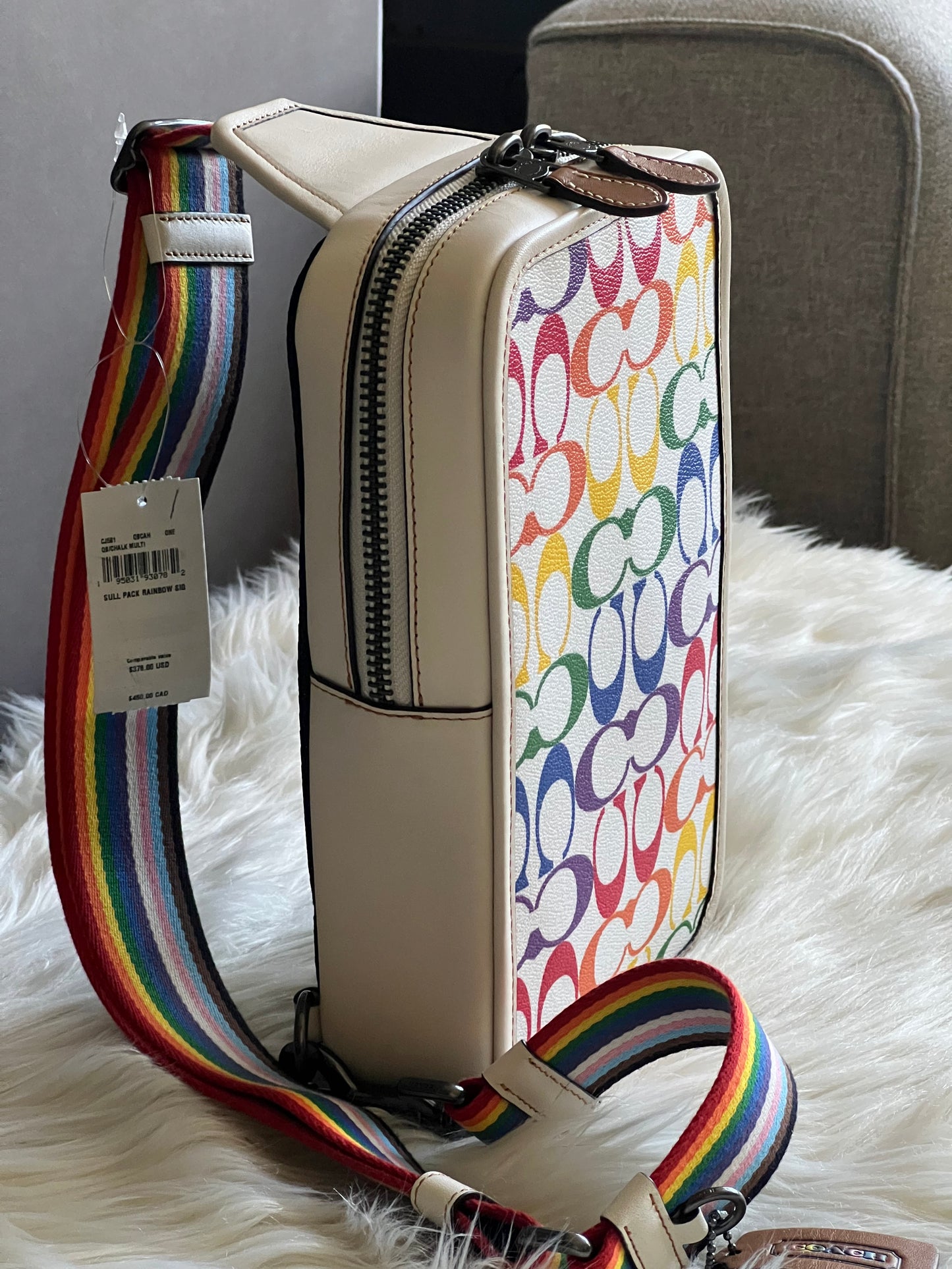 Coach Sullivan Pack in Rainbow Signature Canvas