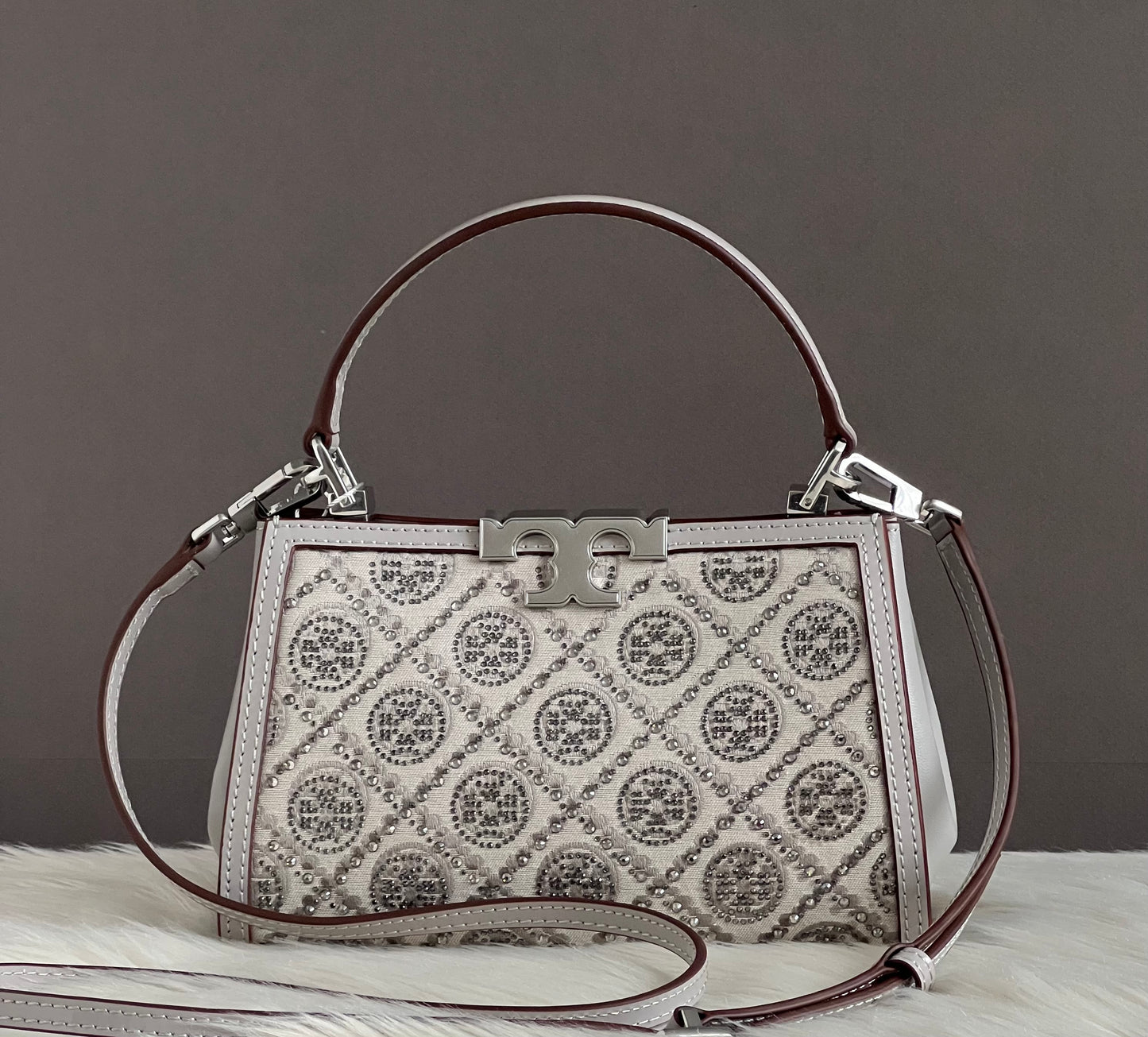 Tory Burch Eleanor T Monogram Hotfix Mini Satchel