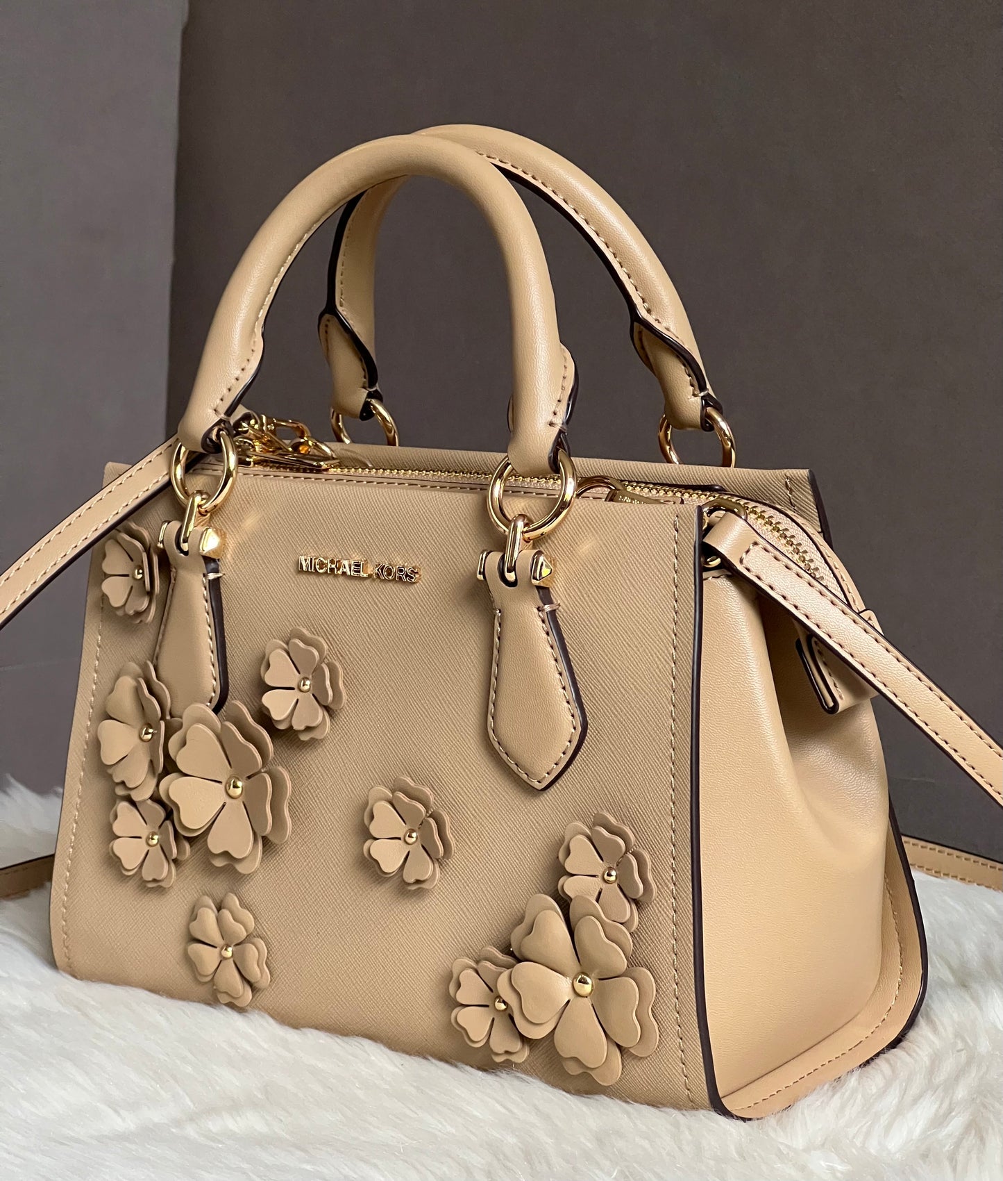 Michael Kors Marilyn Small Floral Embellished Satchel