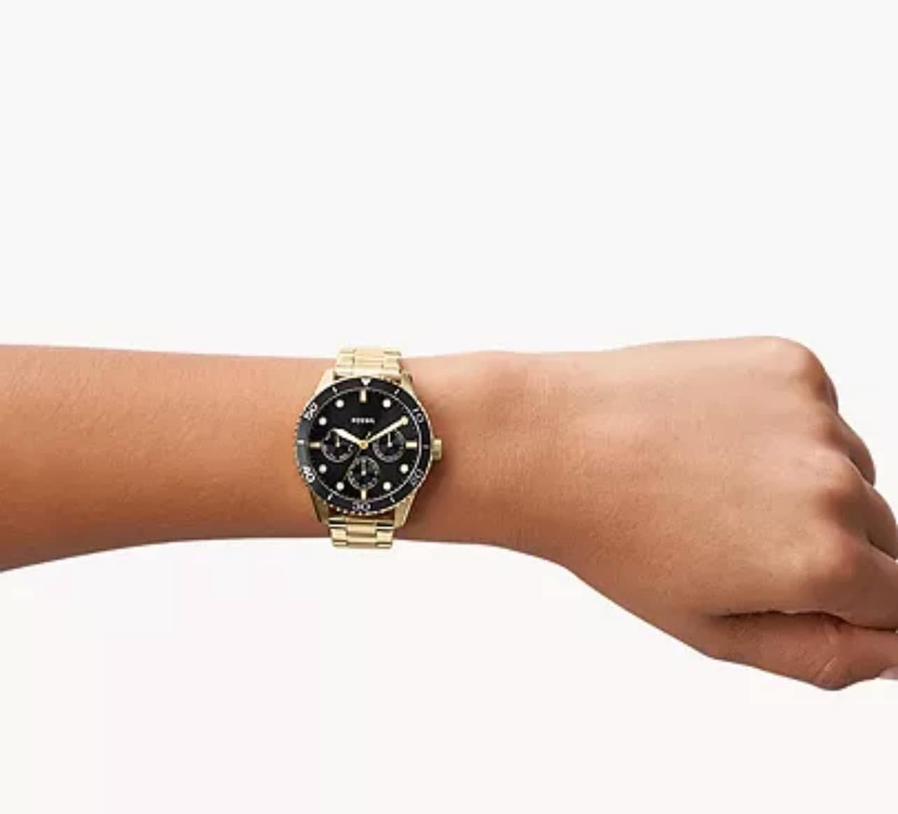 Fossil Women’s Multifunction Gold-Stainless Steel Watch Set
