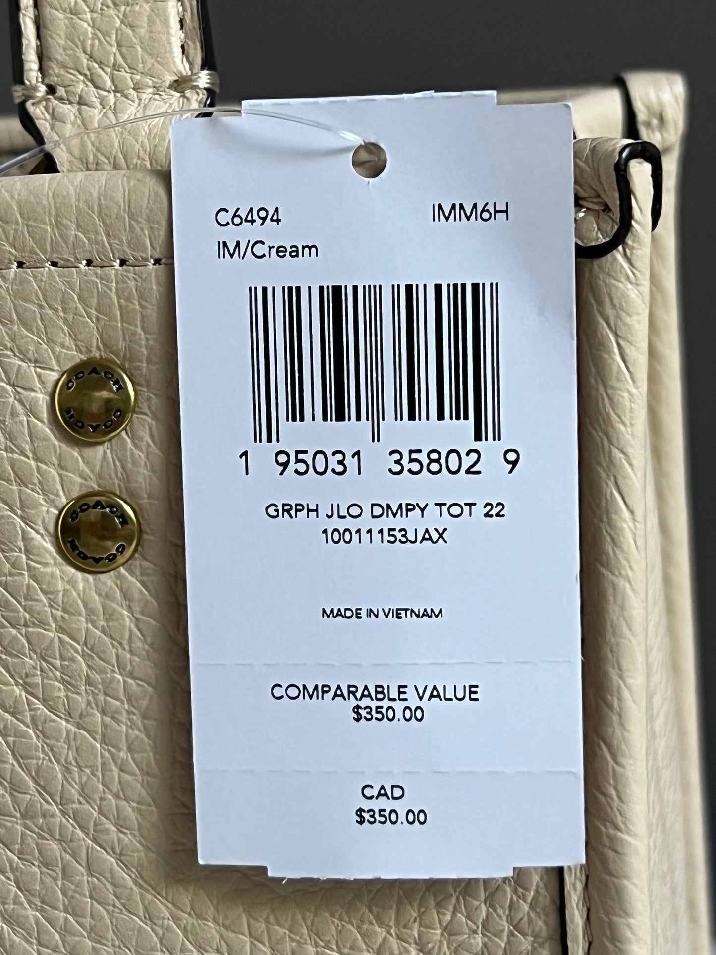 Coach X Jennifer Lopez Dempsey Tote 22 Bag