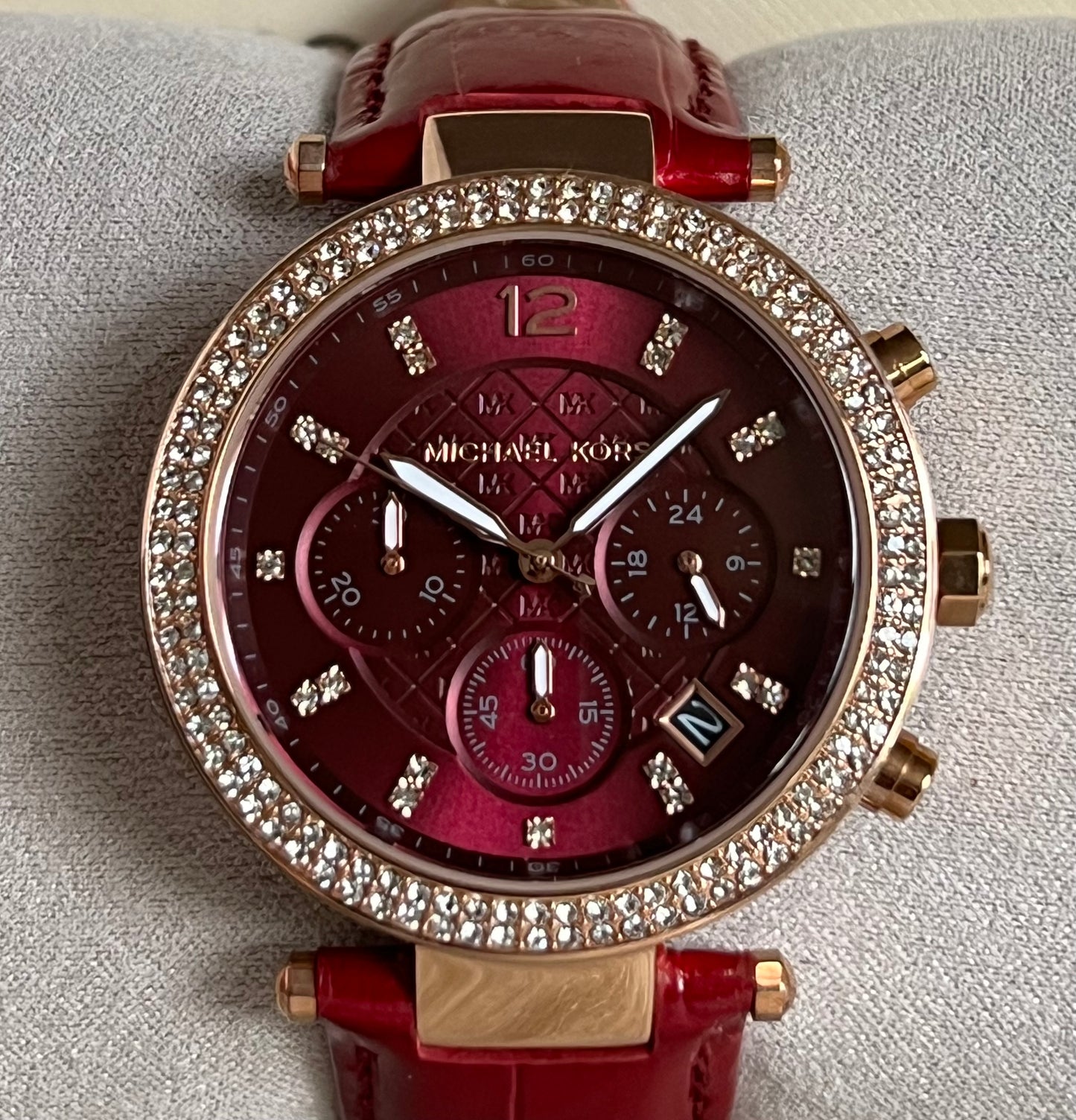 Michael Kors Parker Rose Gold Leather Watch