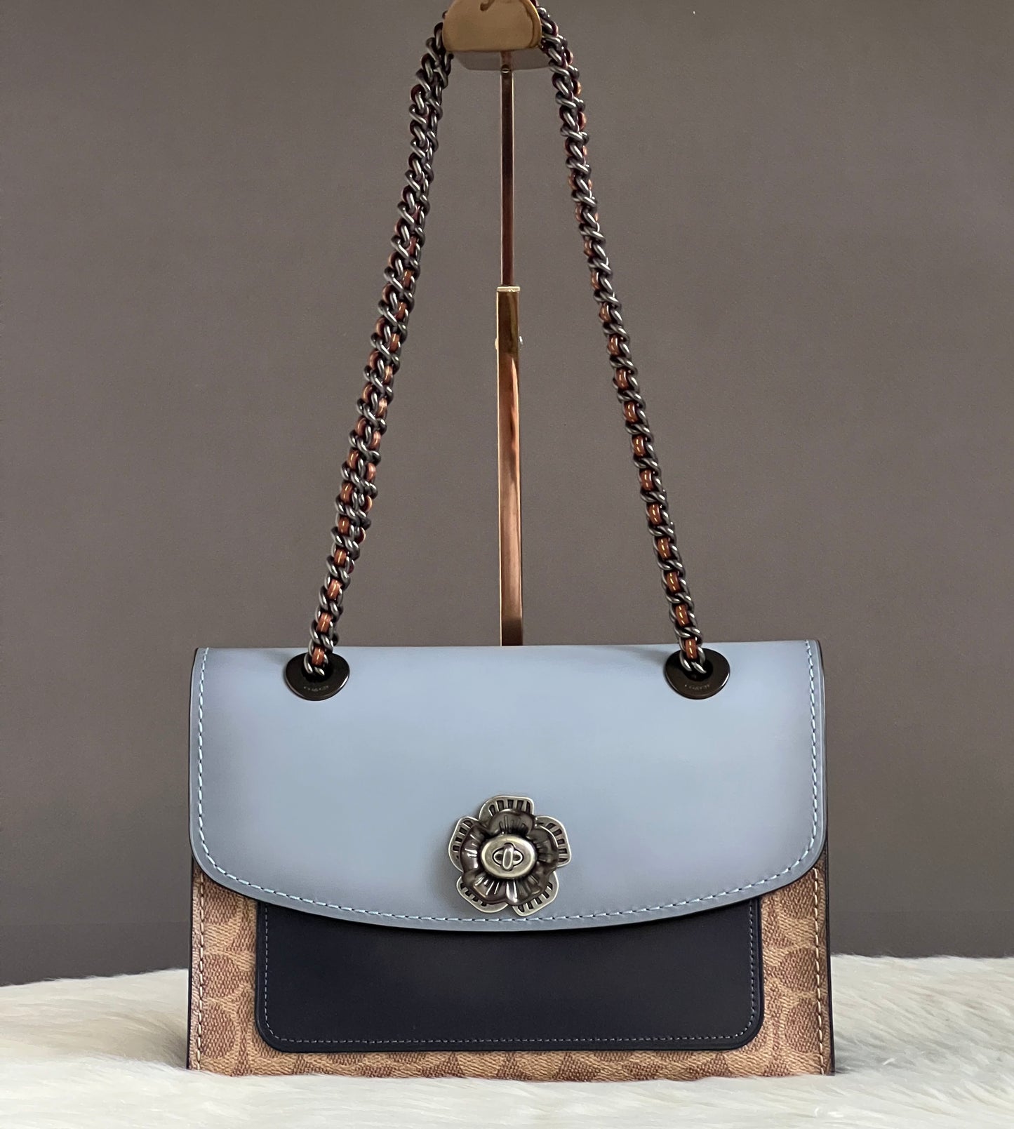 Coach Parker In Colorblock Signature Canvas
