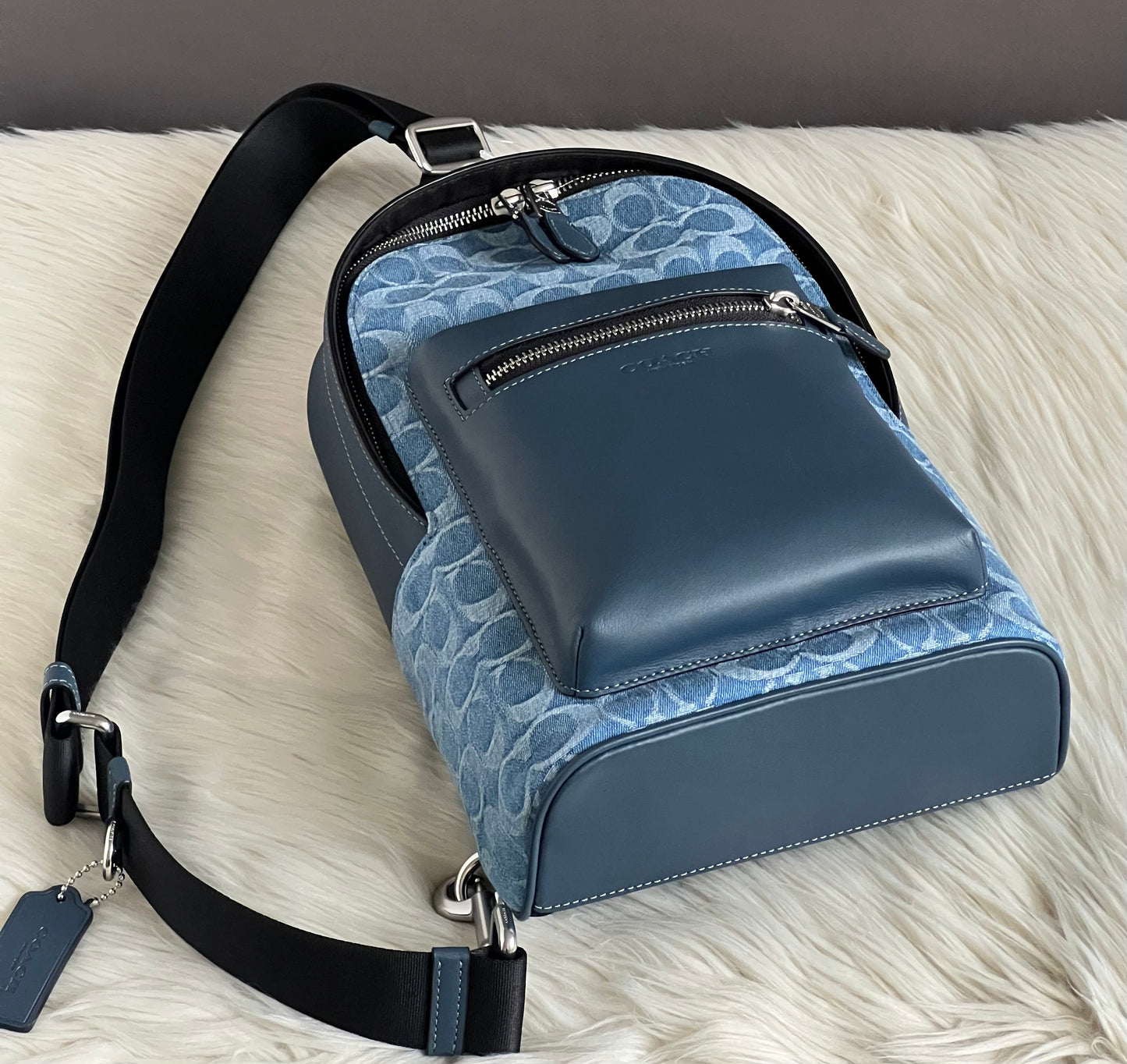 Coach West Pack In Signature Denim