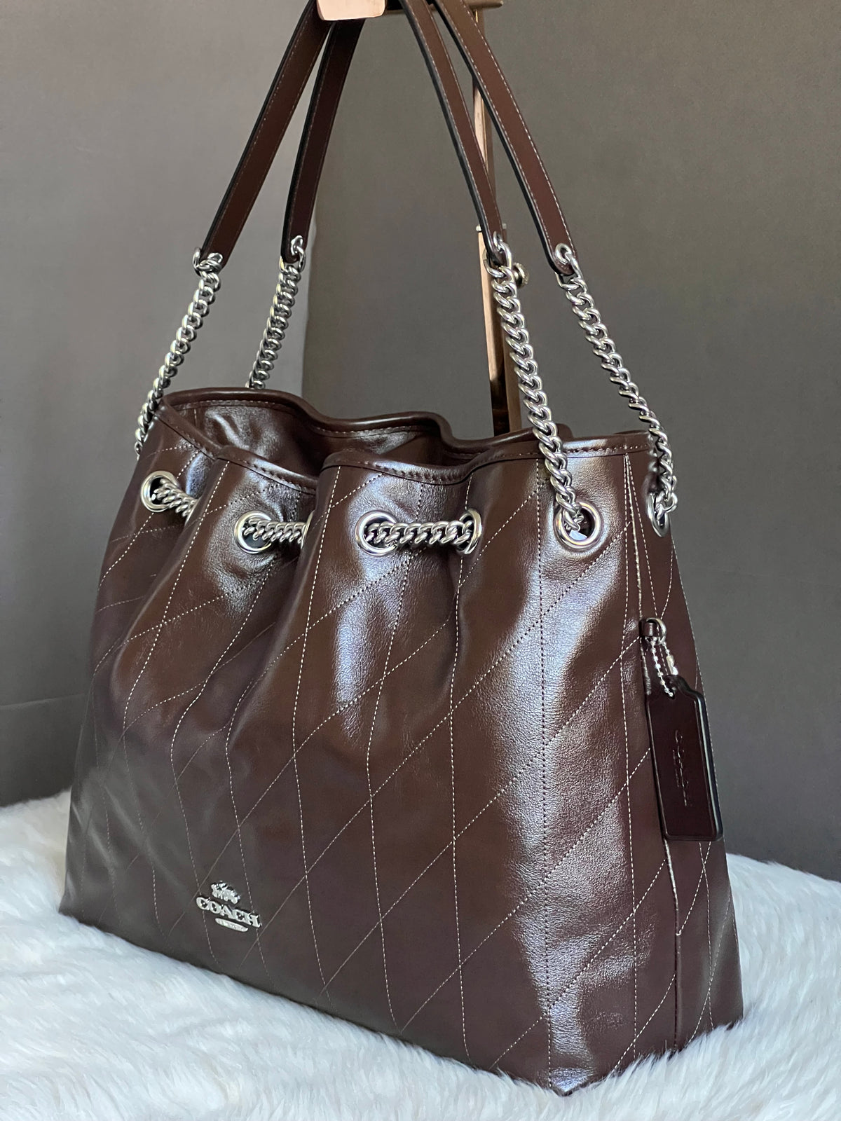 Coach Evelyn Shoulder Bag with Quilting