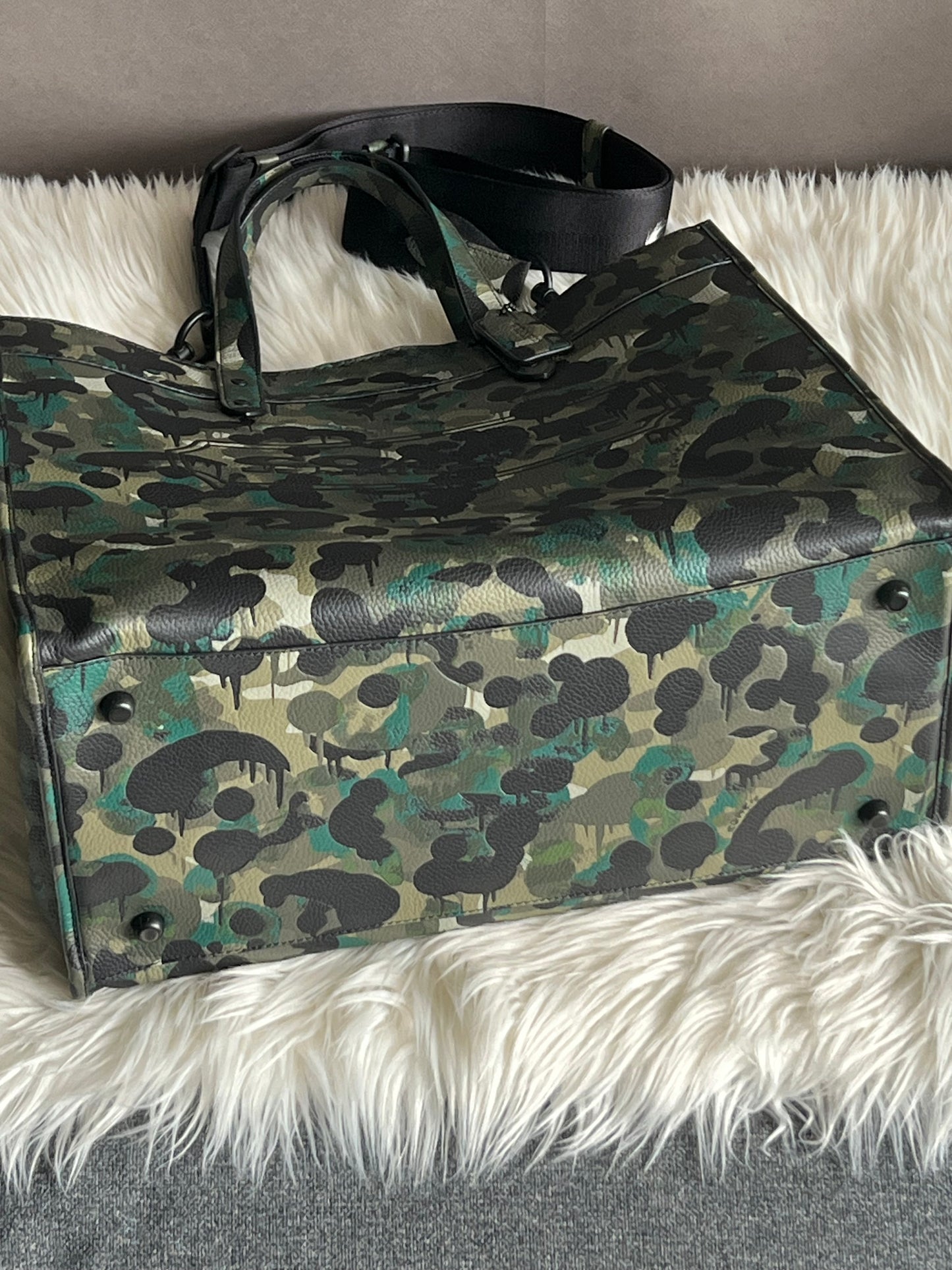 Coach Field Tote 40 with Camo Print