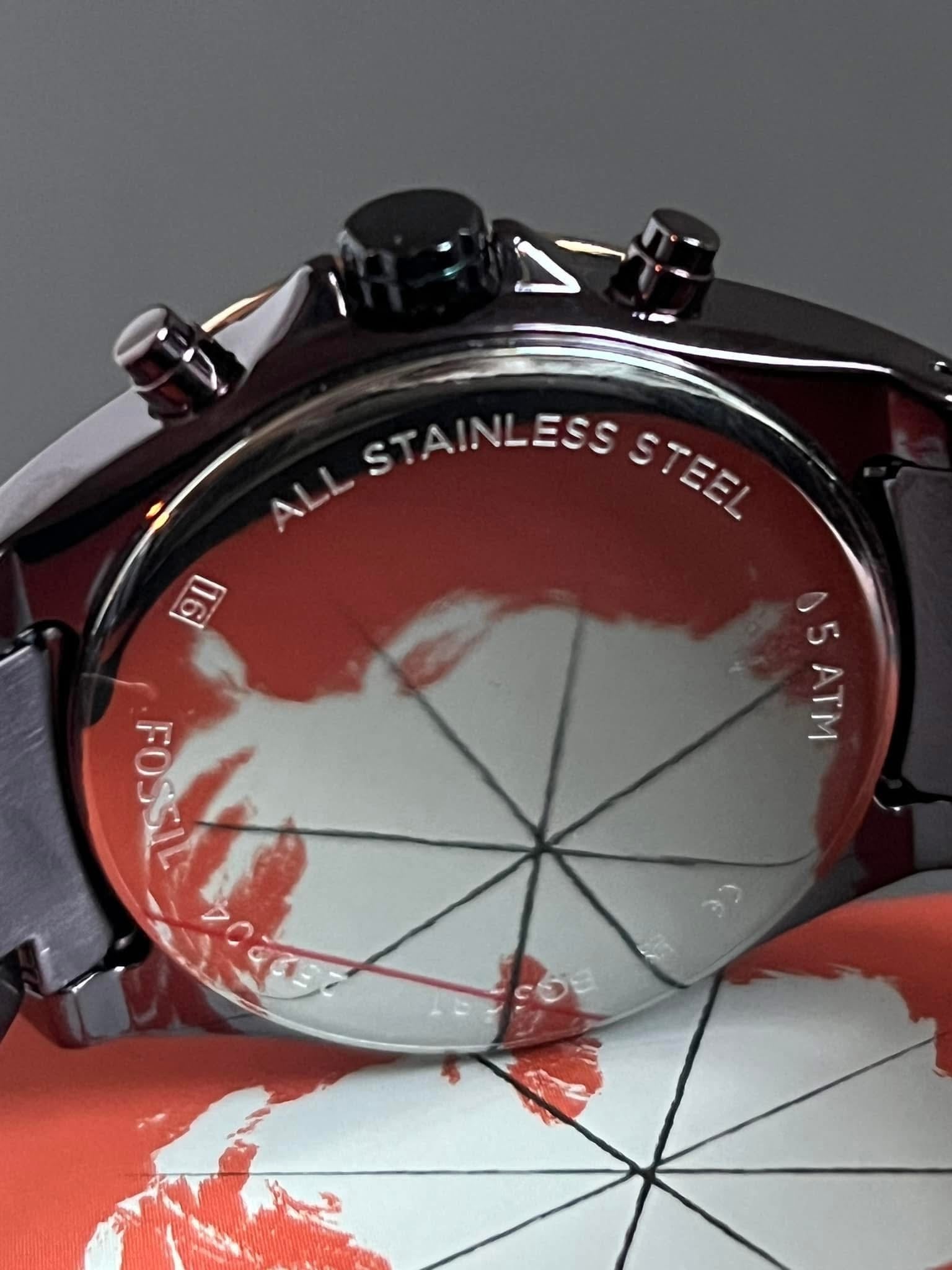 fossil women's modern courier stainless steel chronograph dress quartz watch Fossil Women's Modern Courier Midsize Chronograph Wine Stainless Steel –  Club de Mode