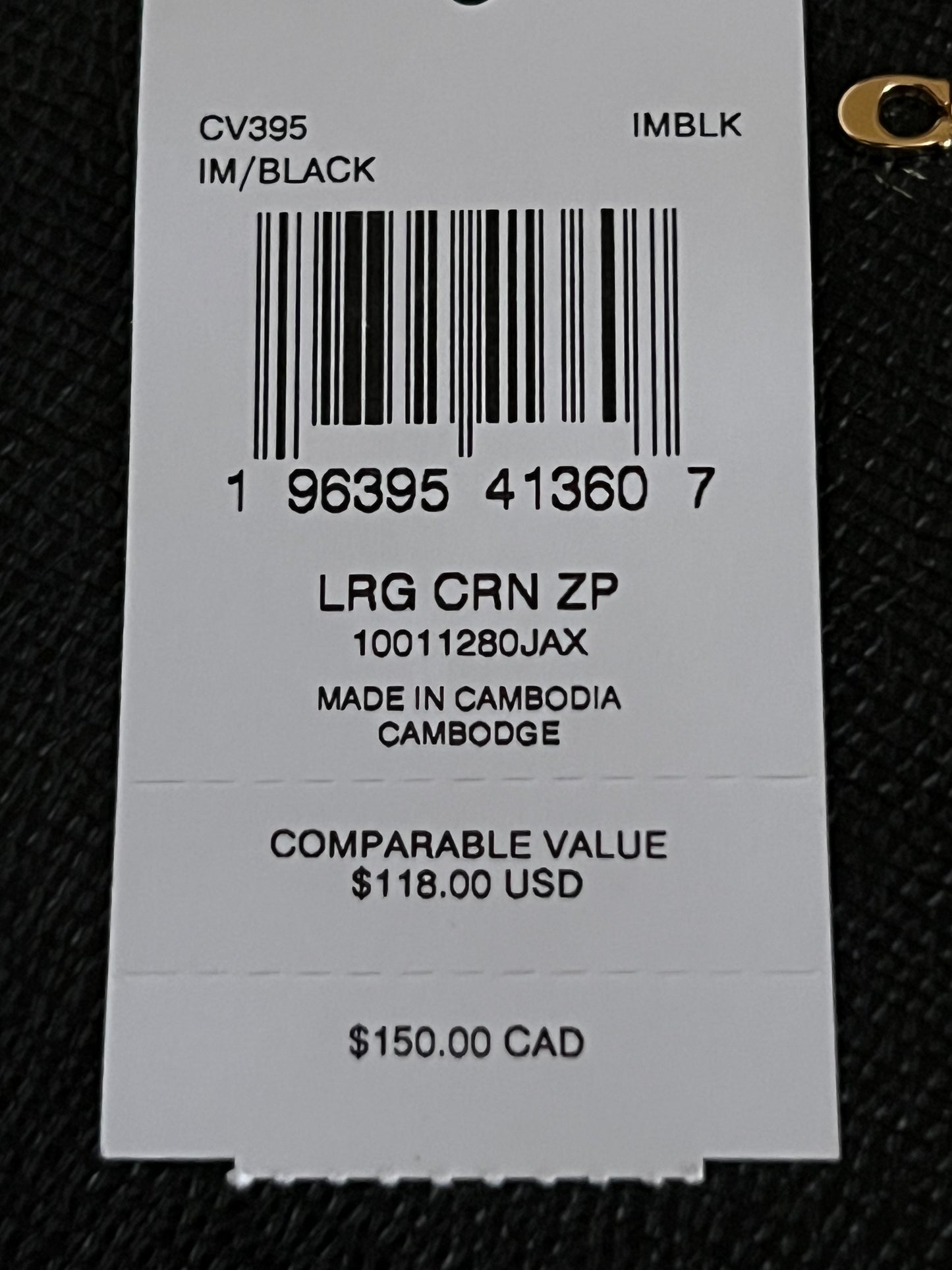 Coach Large Corner Zip Wristlet