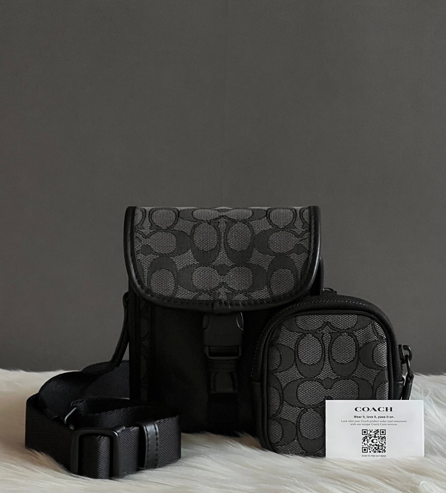 Coach Charter North/South Crossbody With Hybrid Pouch in Signature Jacquard