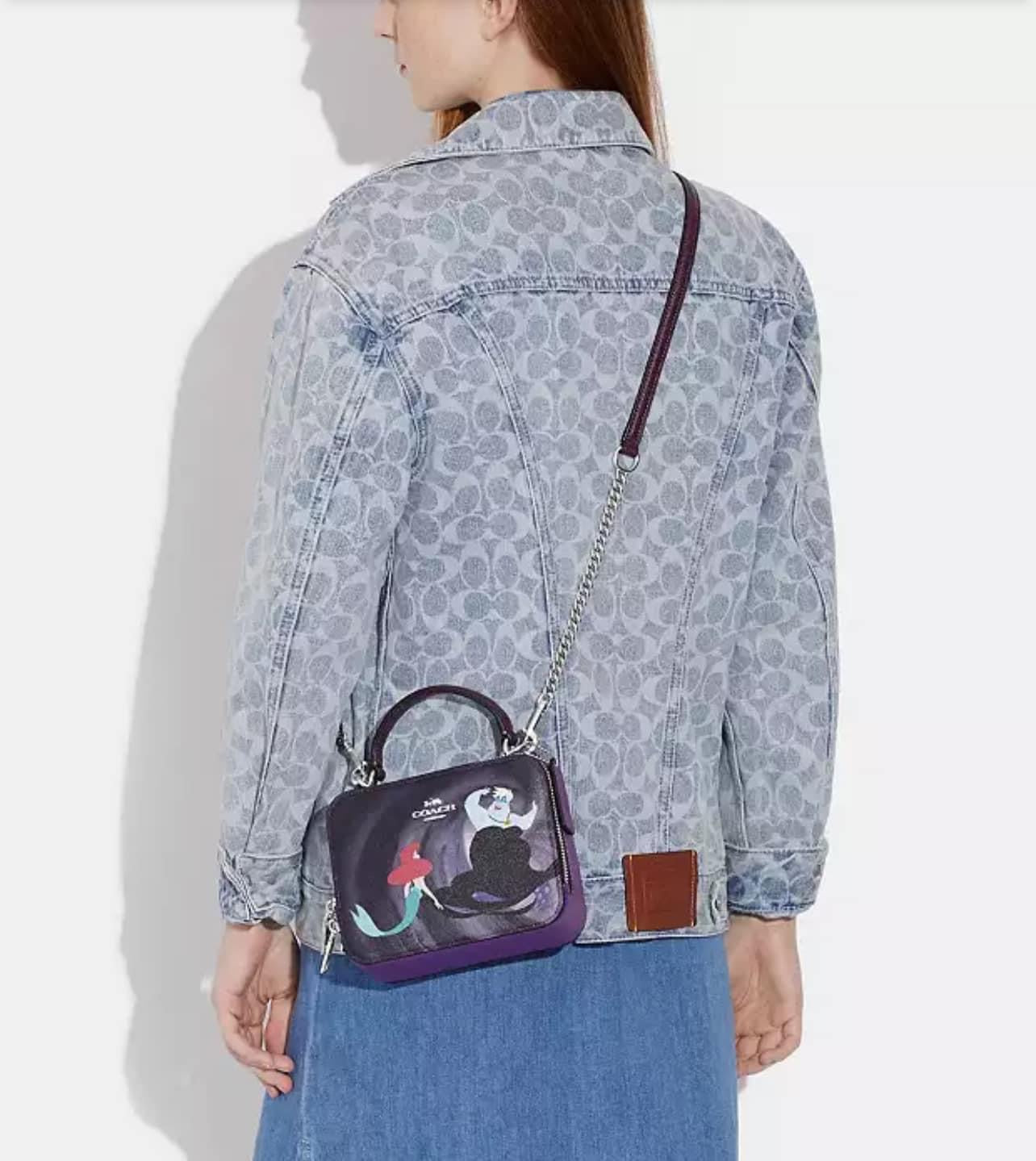 Disney X Coach Box Crossbody with Ursula Motif