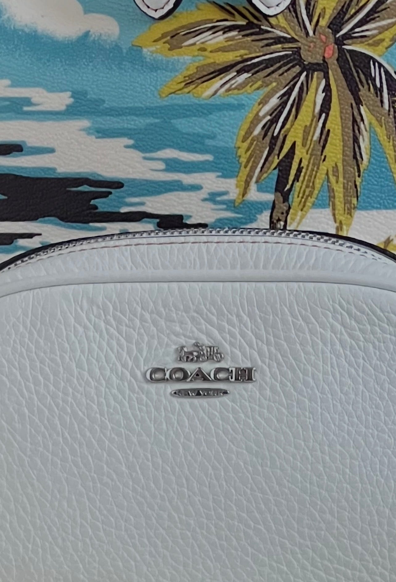 Coach Mini Court Backpack With Hawaiian Print