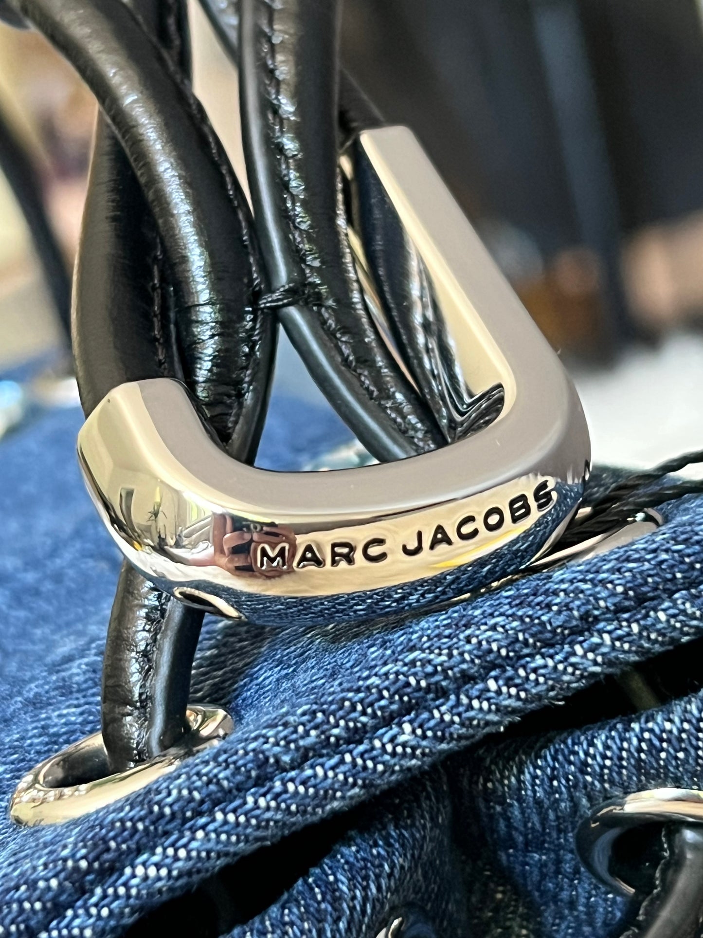 Marc Jacobs The Gem Denim Mini Dual Bag
