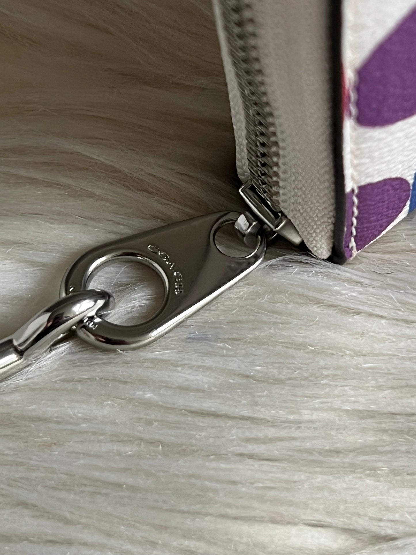 Coach Rainbow Signature Long Zip Around Wallet