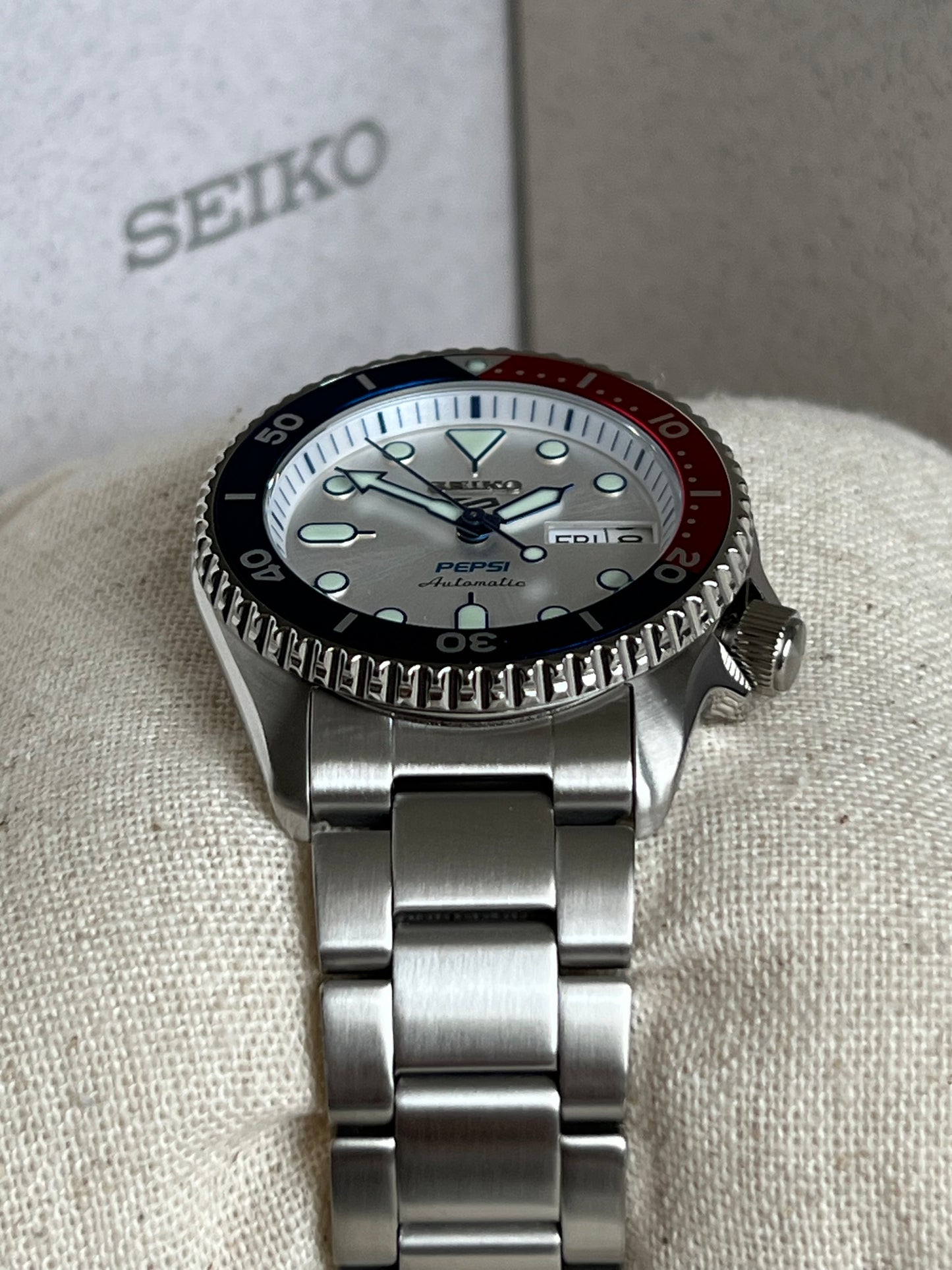 Seiko Men’s 5 Sports x Pepsi Limited Edition Automatic Stainless Watch