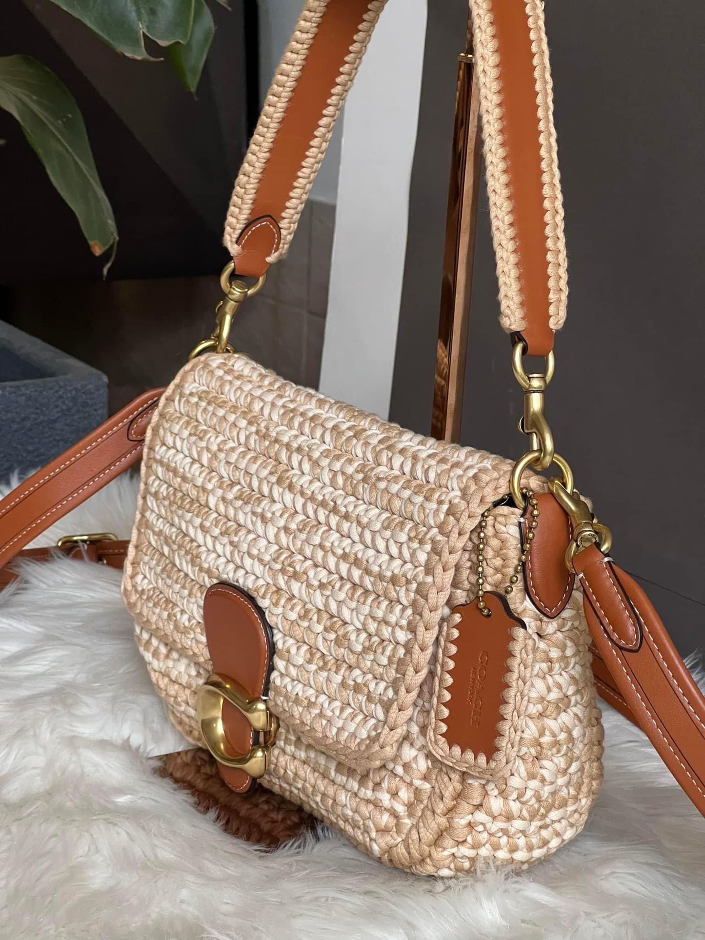 Coach Soft Tabby Shoulder Bag with Crochet