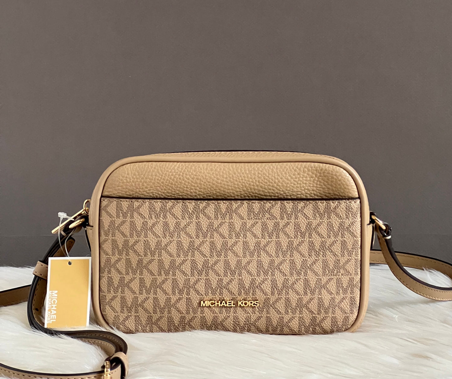 Michael Kors Jet Set Small Signature Logo Camera Crossbody Bag