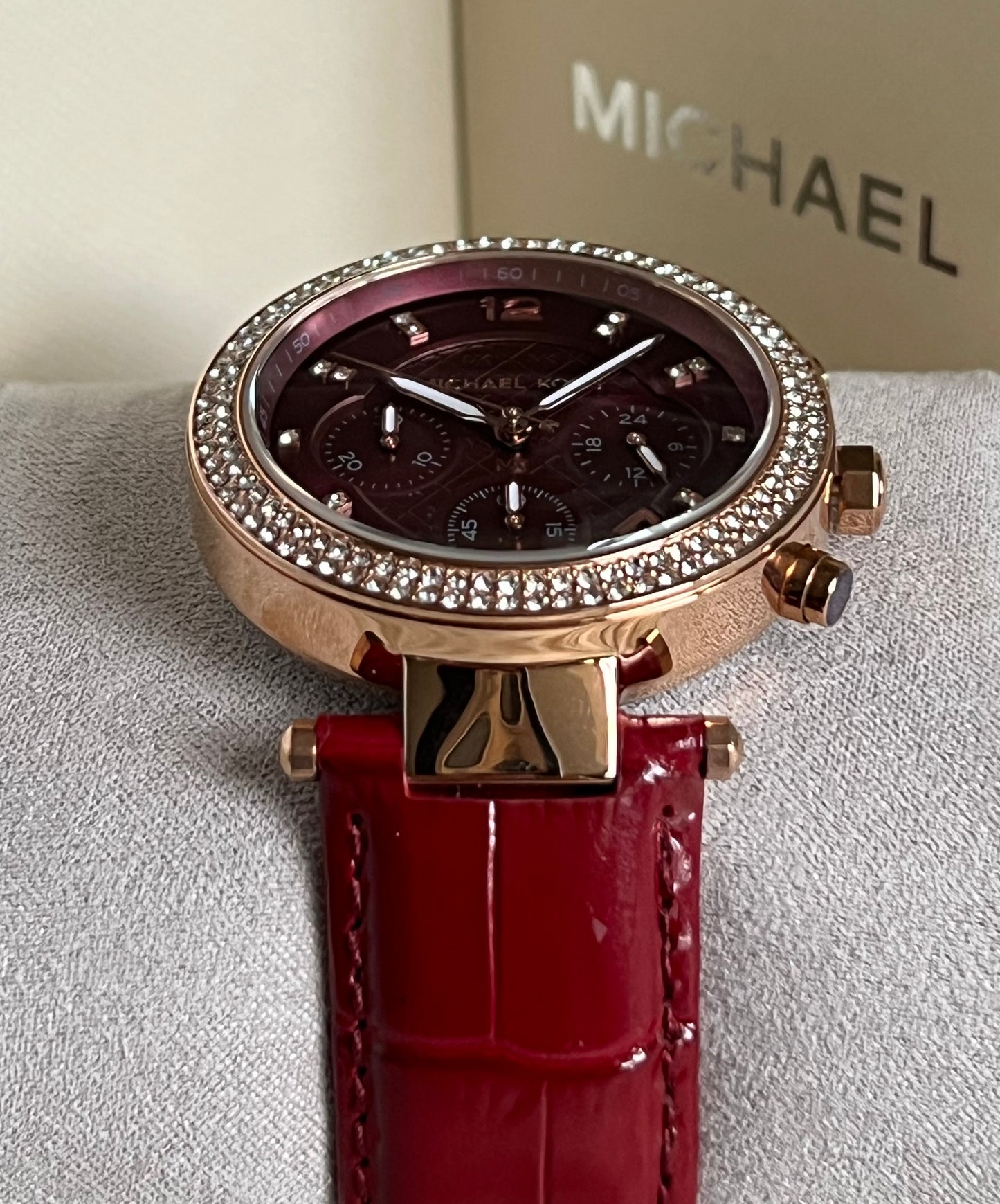Michael Kors Parker Rose Gold Leather Watch