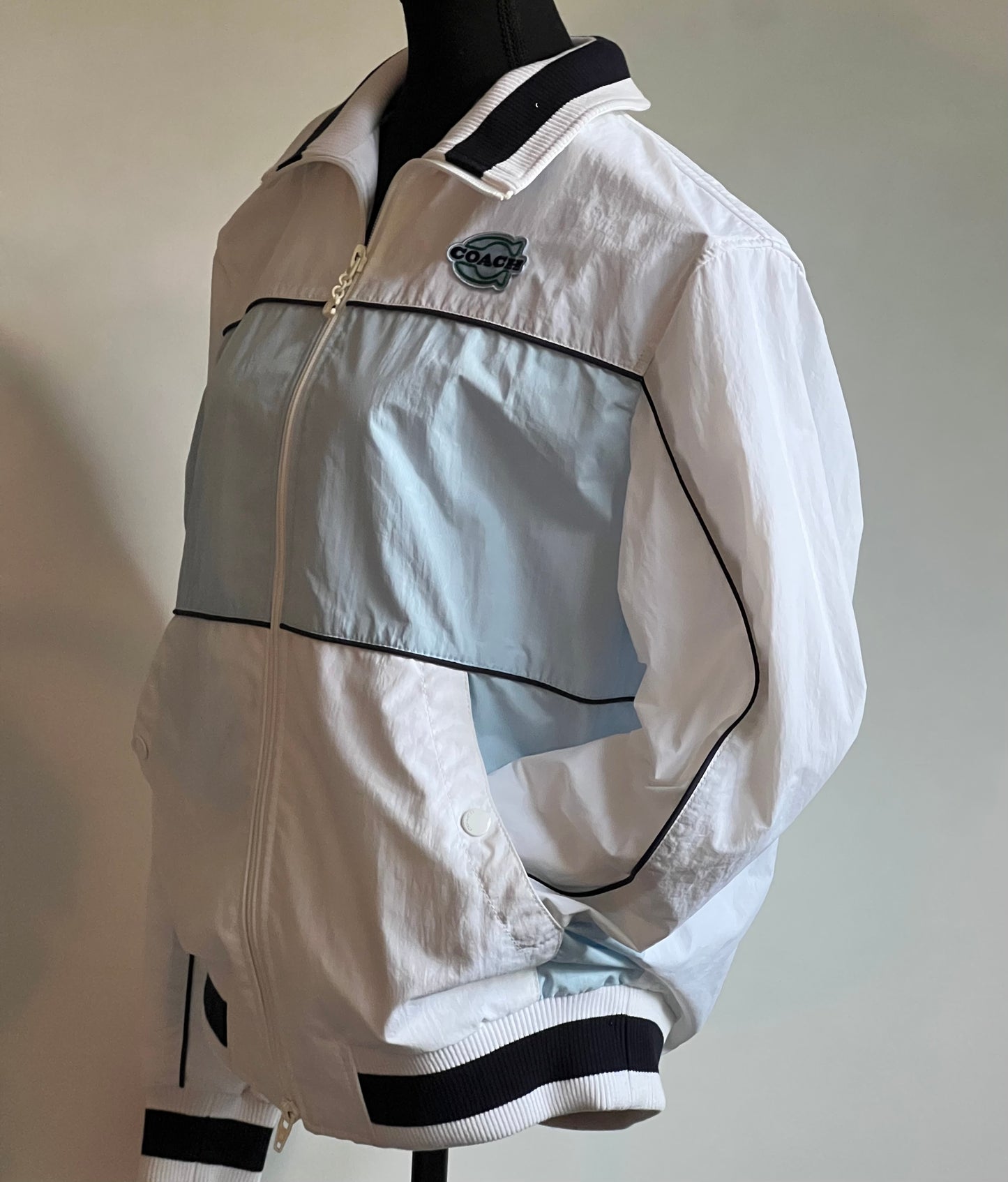 Coach Colorblock Mashup Windbreaker In Recycled Nylon