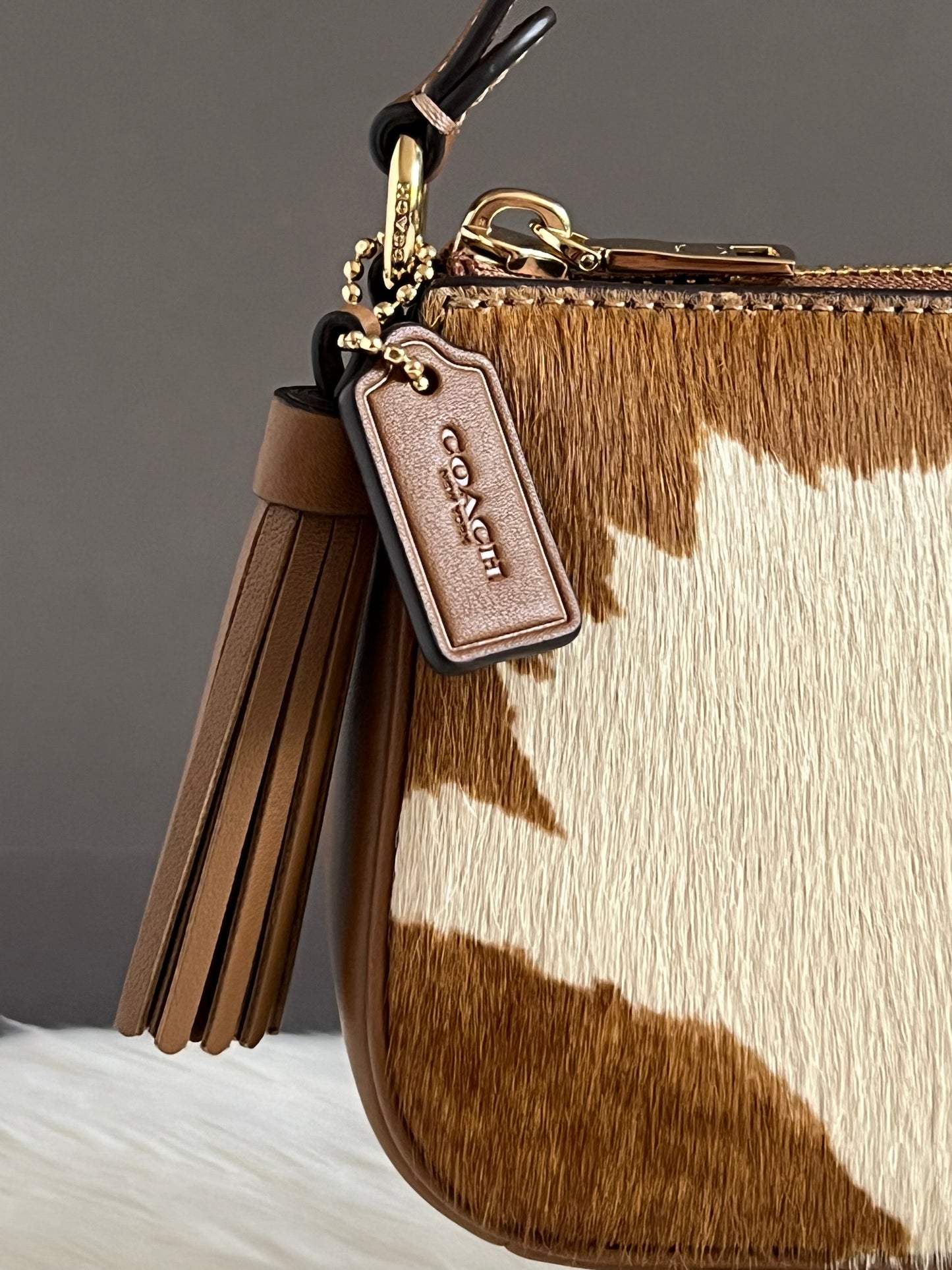 Coach Nolita 19 in Haircalf with Cow Print