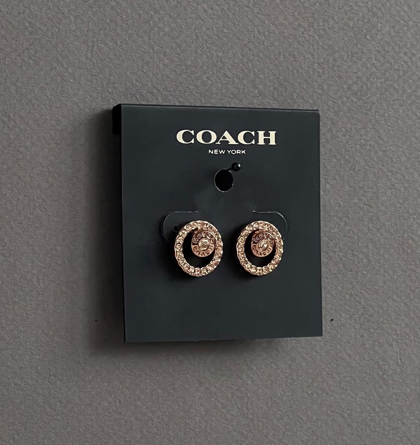 Coach Open Circle Halo Stud Earrings