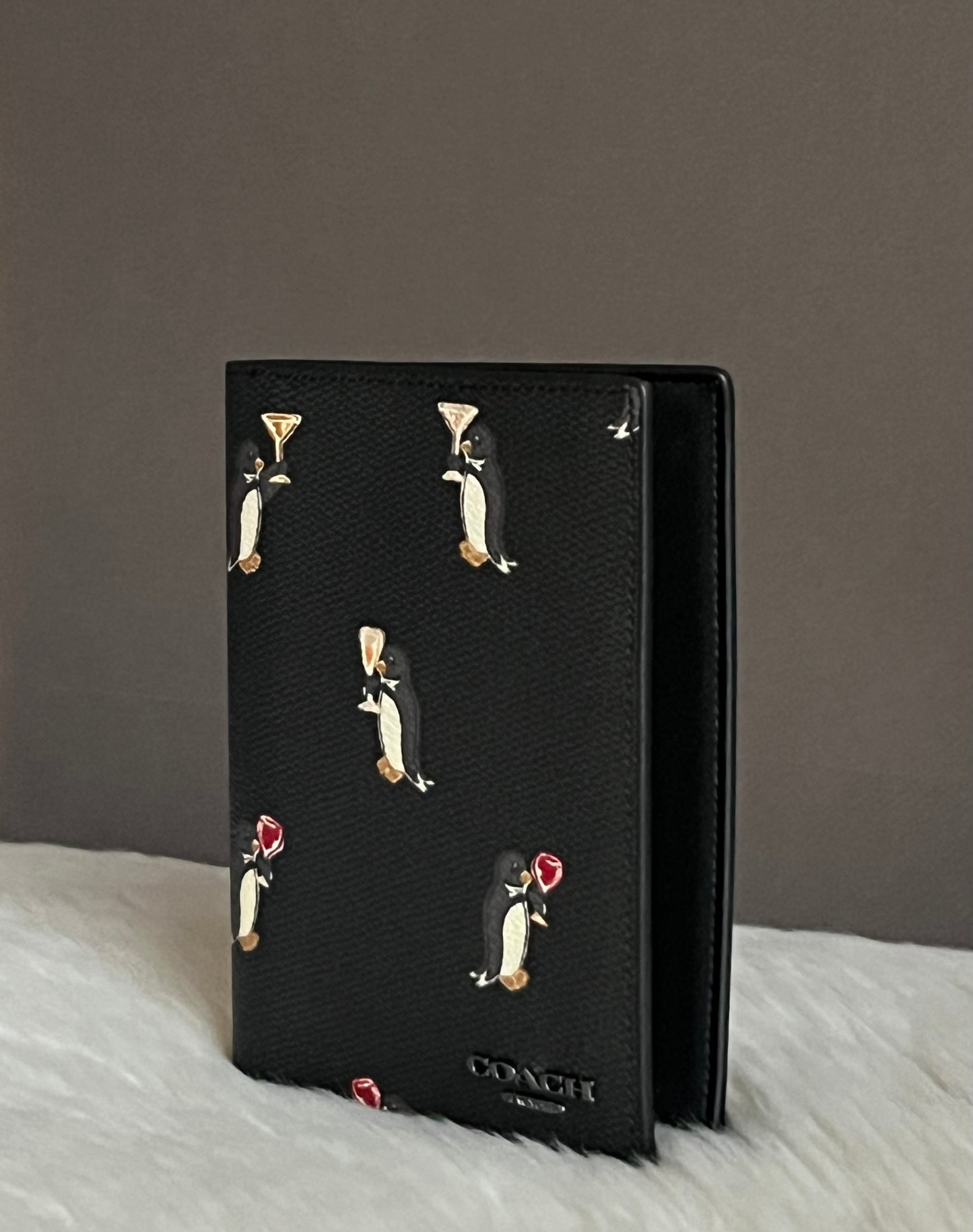 Coach Passport Case with Penguin