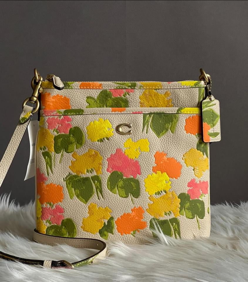 Coach Kitt Messenger Crossbody with Floral Print