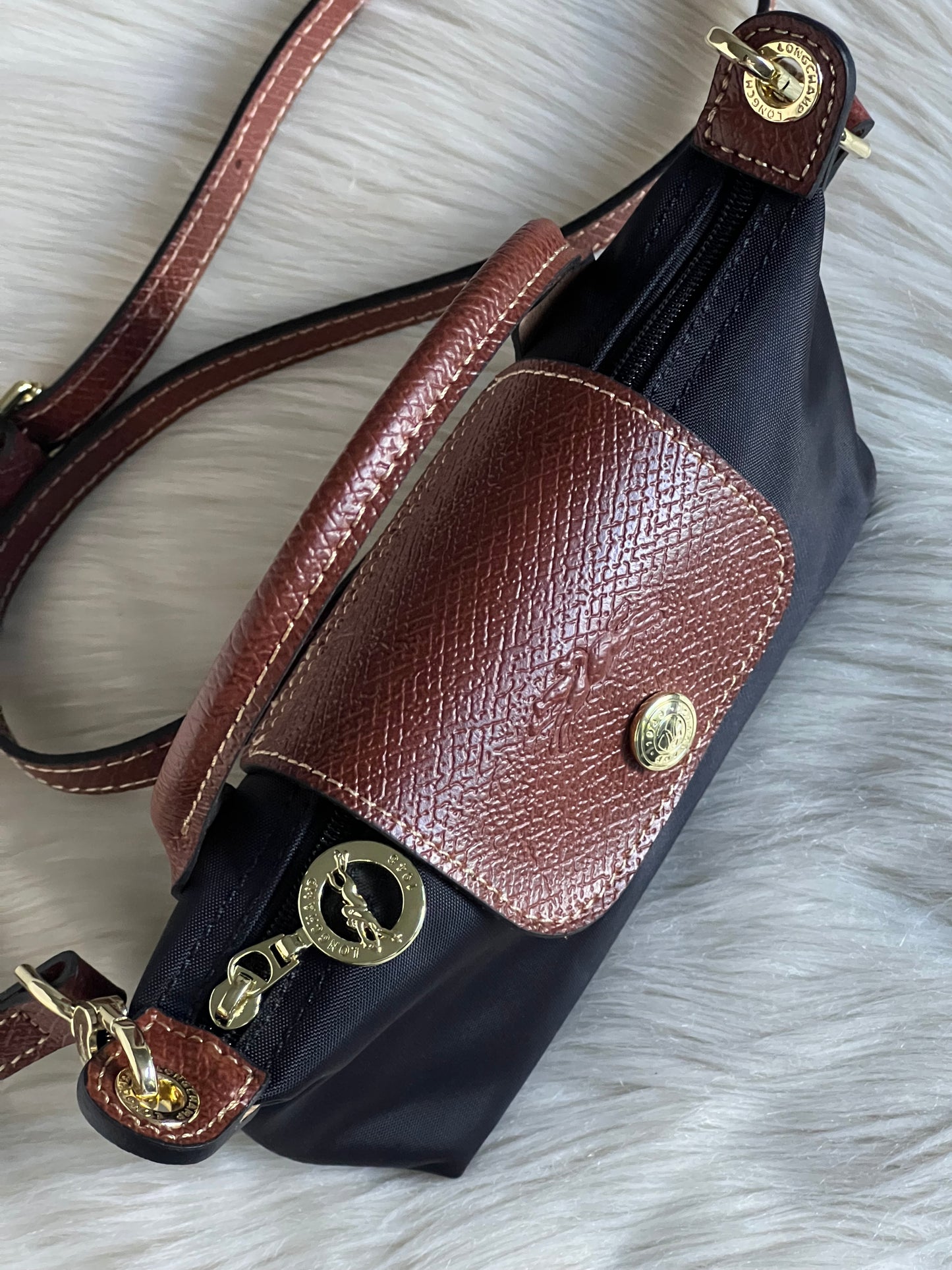 Longchamp XS Le Pliage Original Pouch with Strap