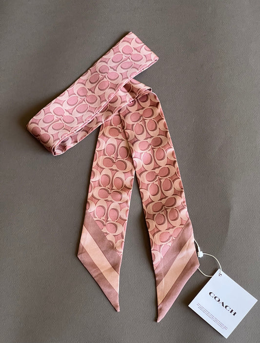 Coach Signature Silk Skinny Scarf