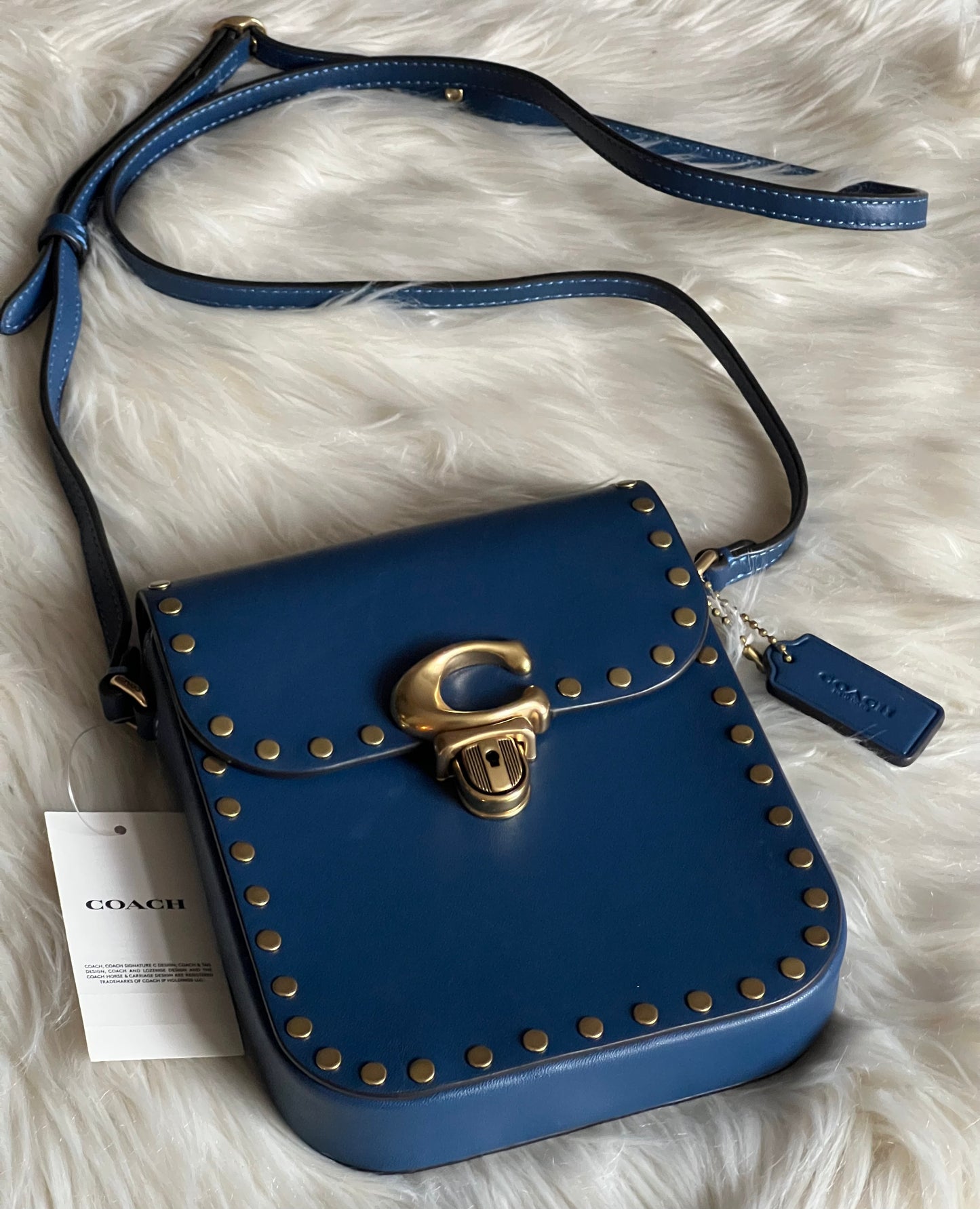 Coach Tall Studio Crossbody with Rivets