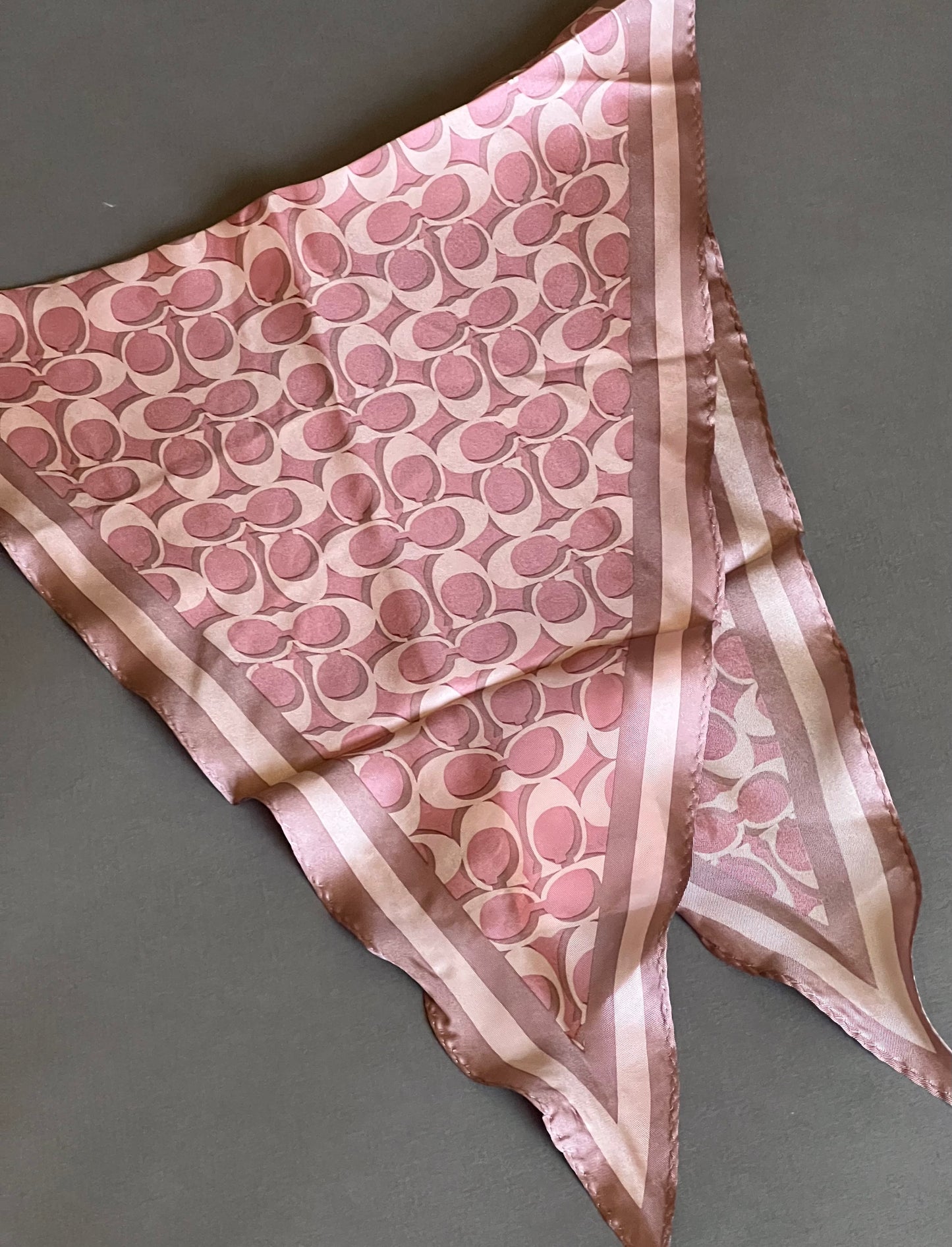 Coach Signature Silk Diamond Scarf