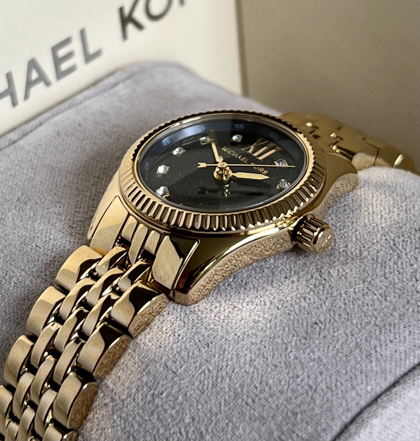 Michael Kors Women’s Mini Lexington Pavé Gold-Tone Watch