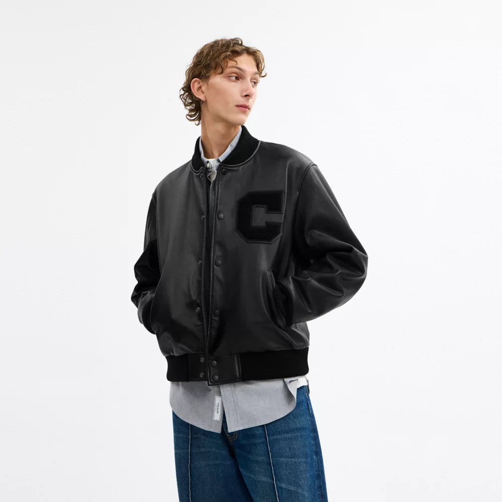 Coach Leather Varsity Jacket